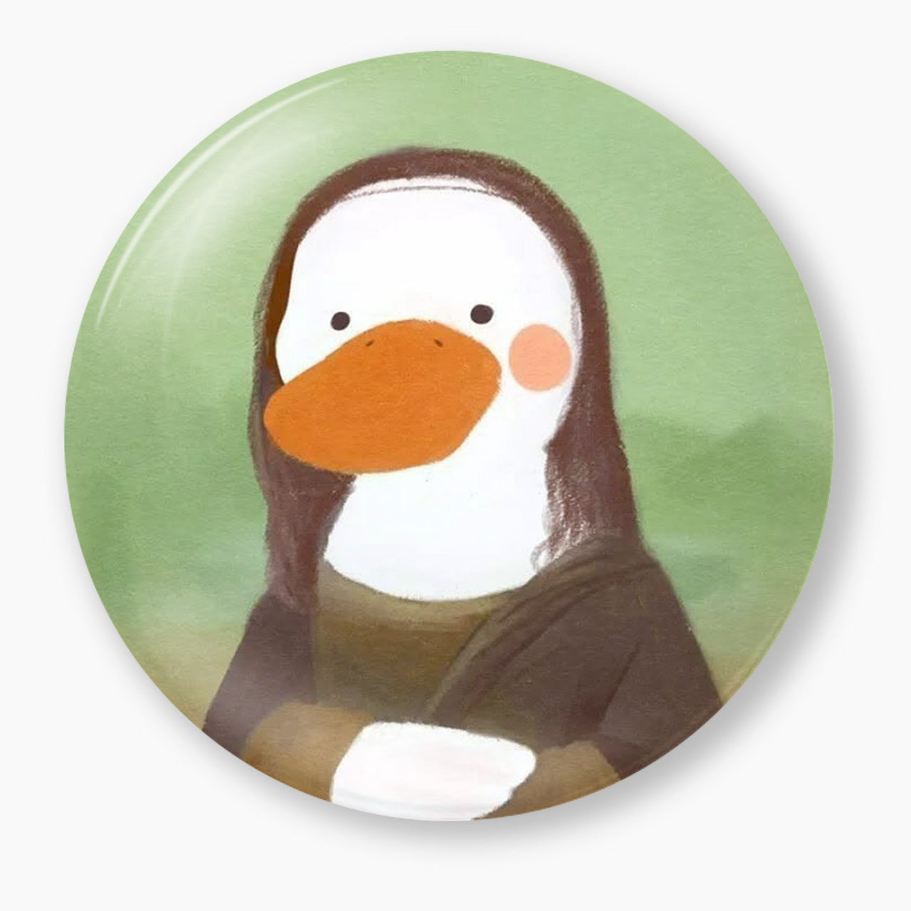 Artistic Duck Portrait Pin Badge