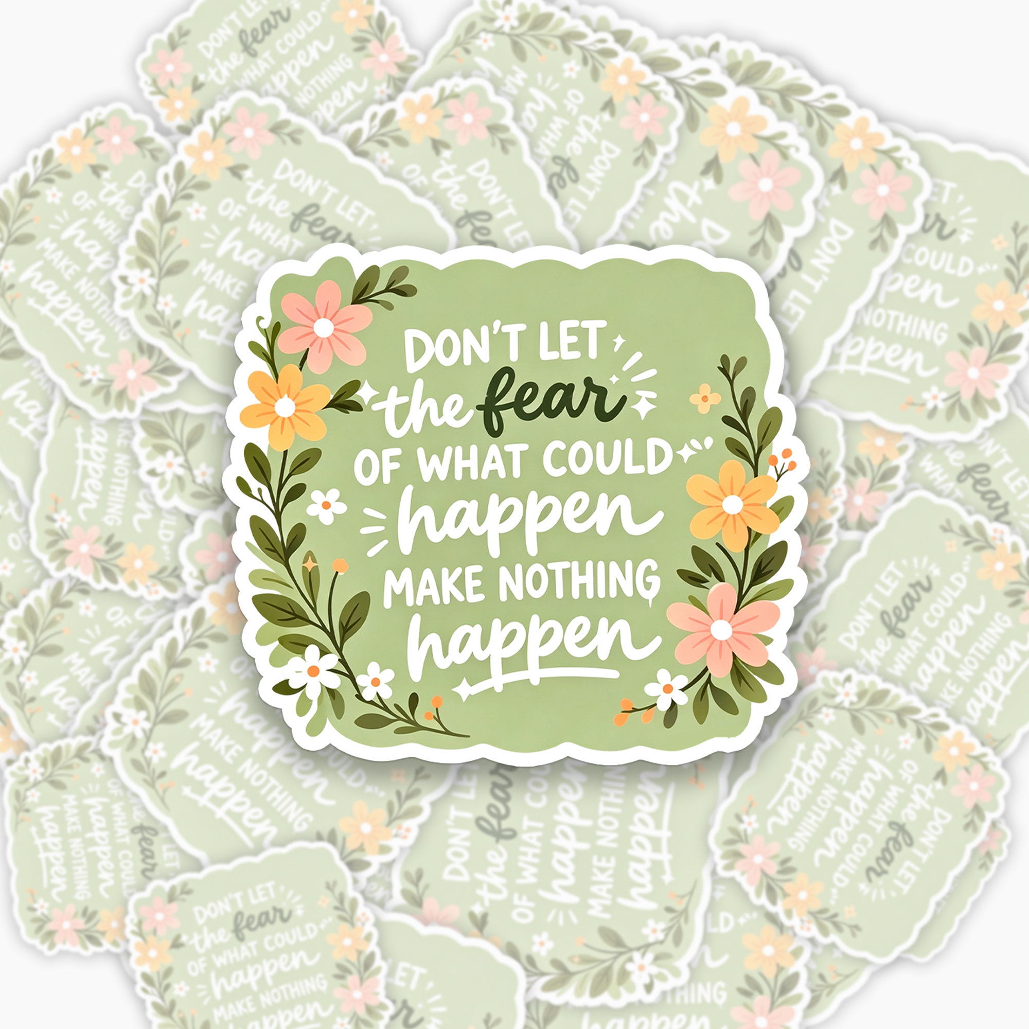 Don’t Let the Fear Of What Could Happen Make Nothing Happen Sticker Jellypine