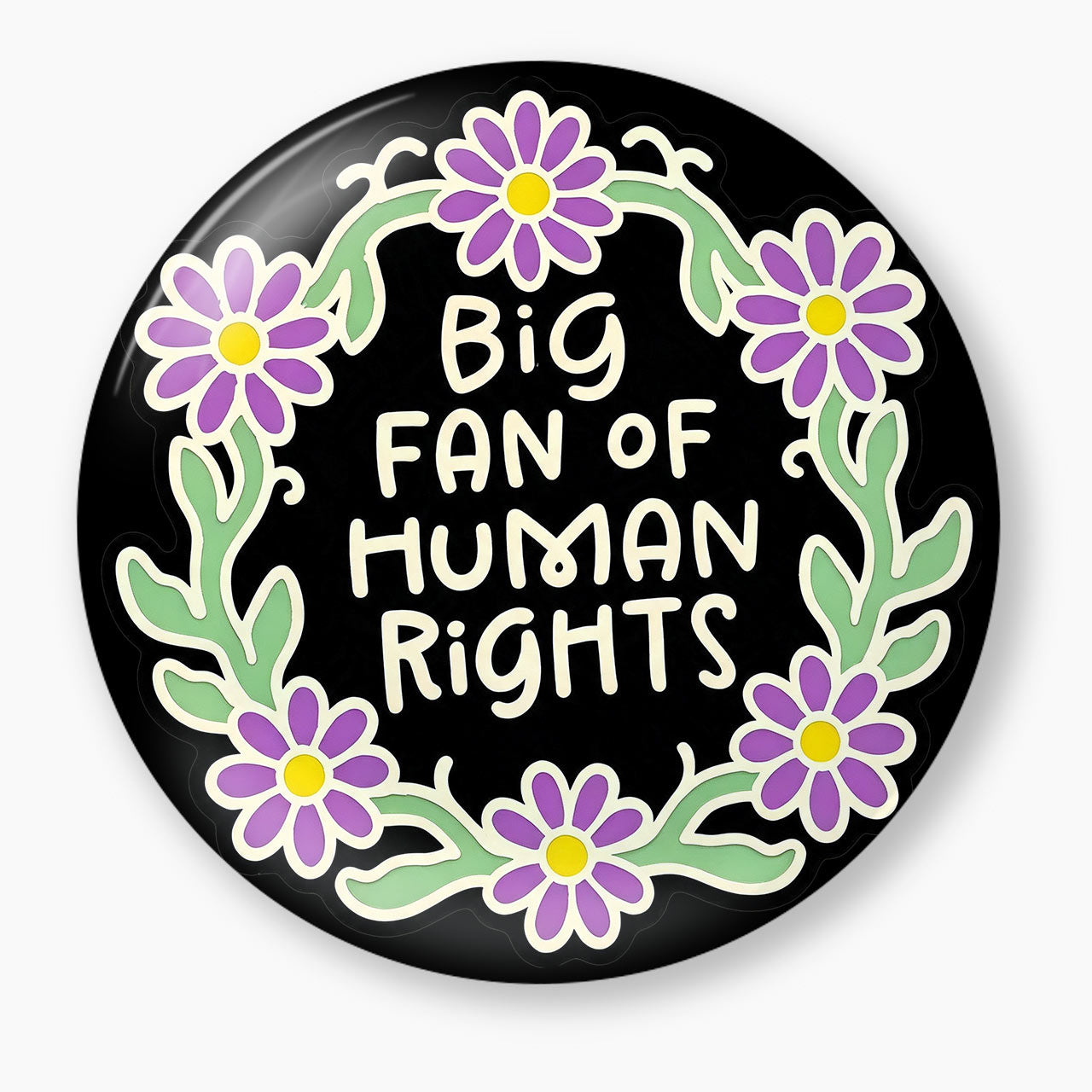 Big Fan of Human Rights Pin Badge Jellypine