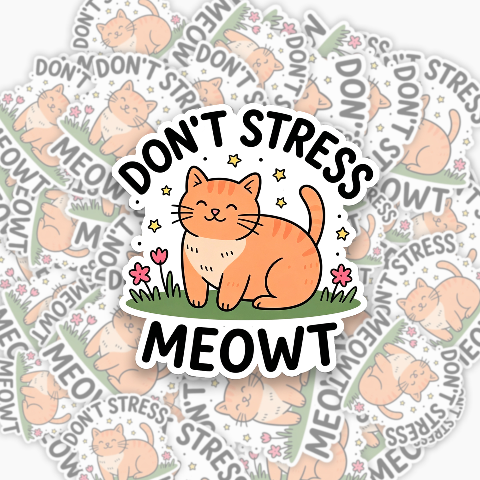Don't Stress Meowt Sticker Jellypine