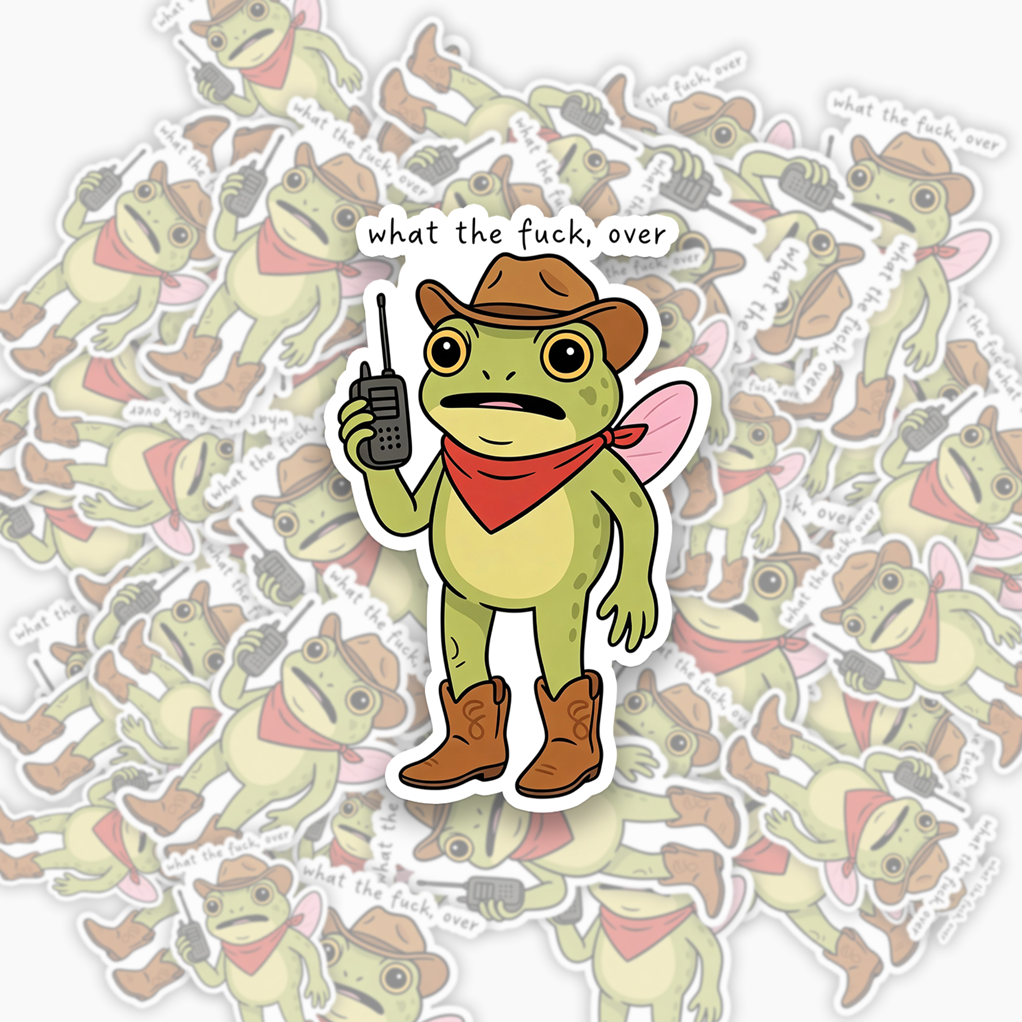 Cowgirl Frog Sticker Jellypine