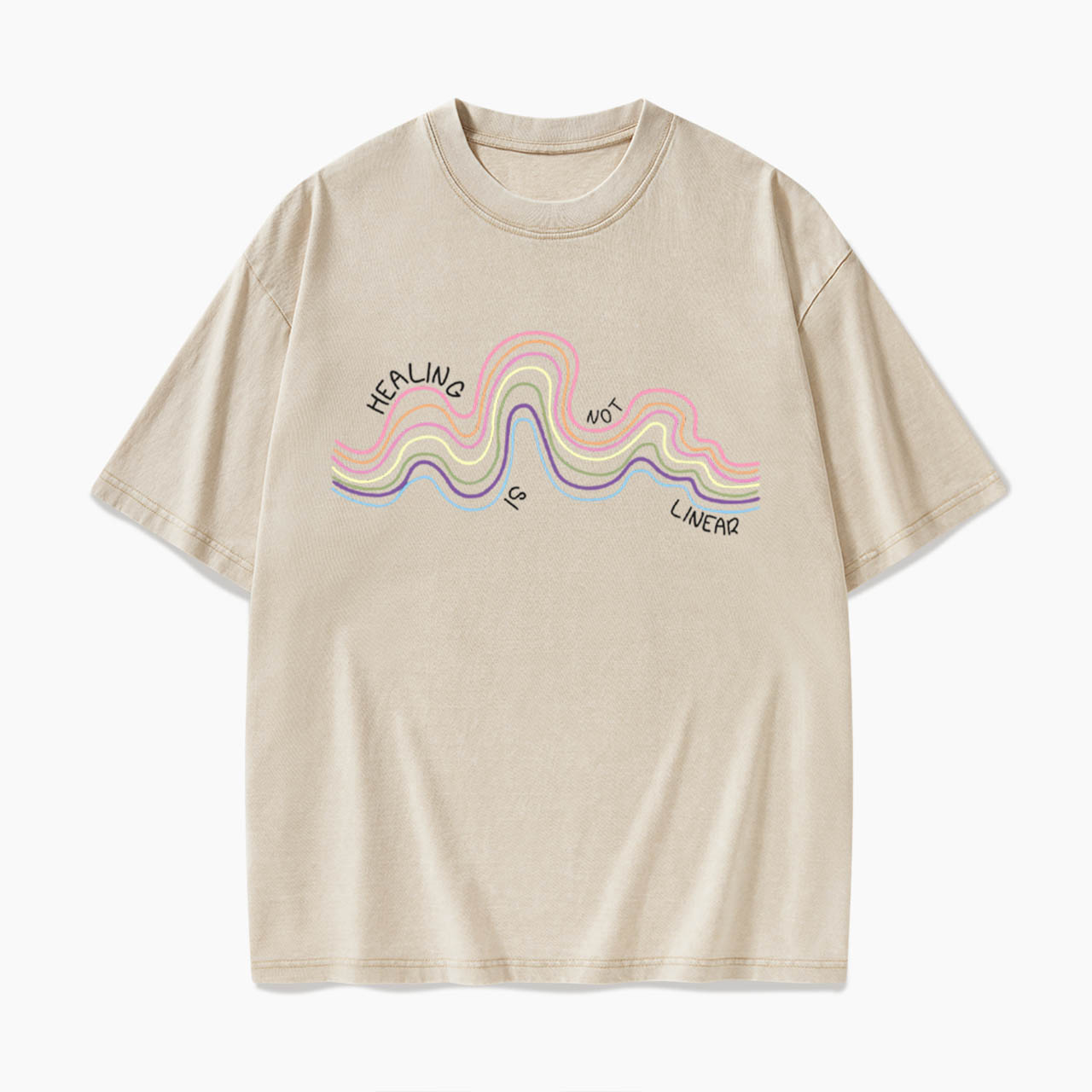 Healing Is Not Linear Washed Tees