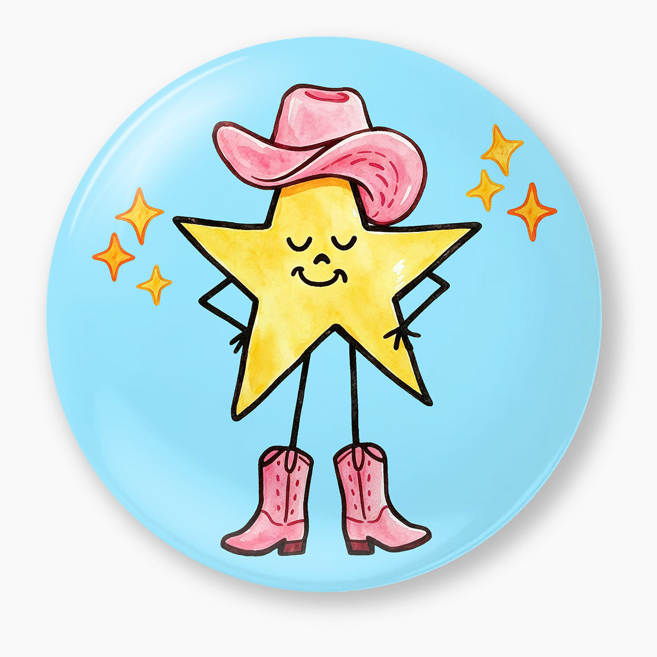 Yeehaw Shining Star Pin Badge