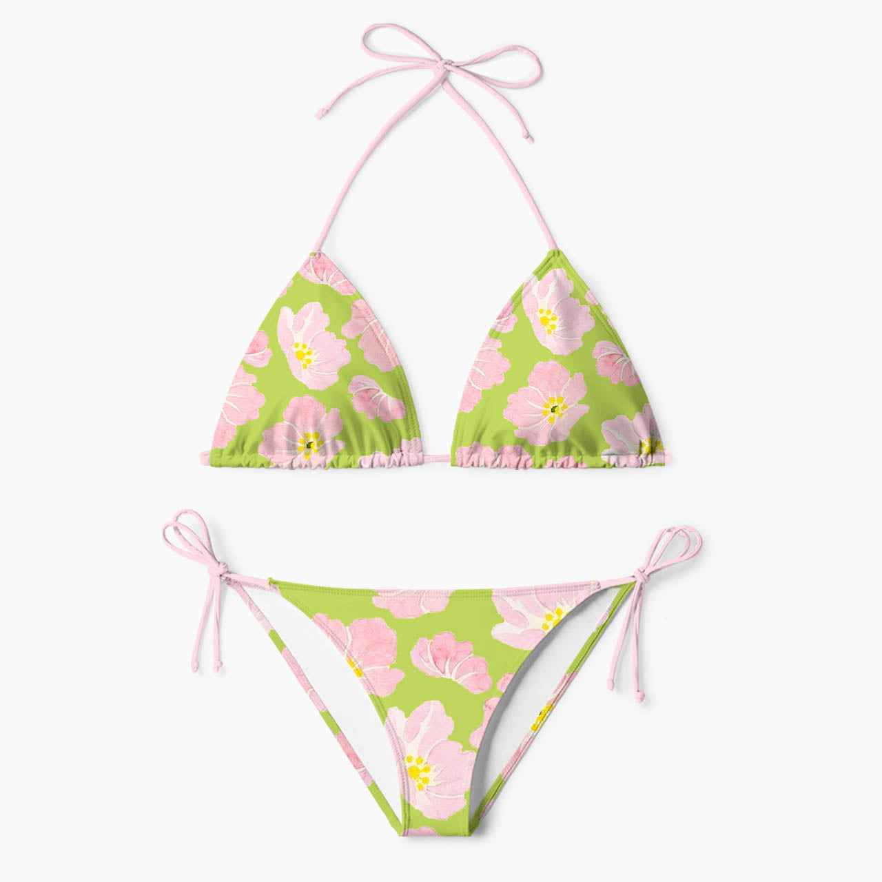 Matcha Blossom Floral Bikini Sets