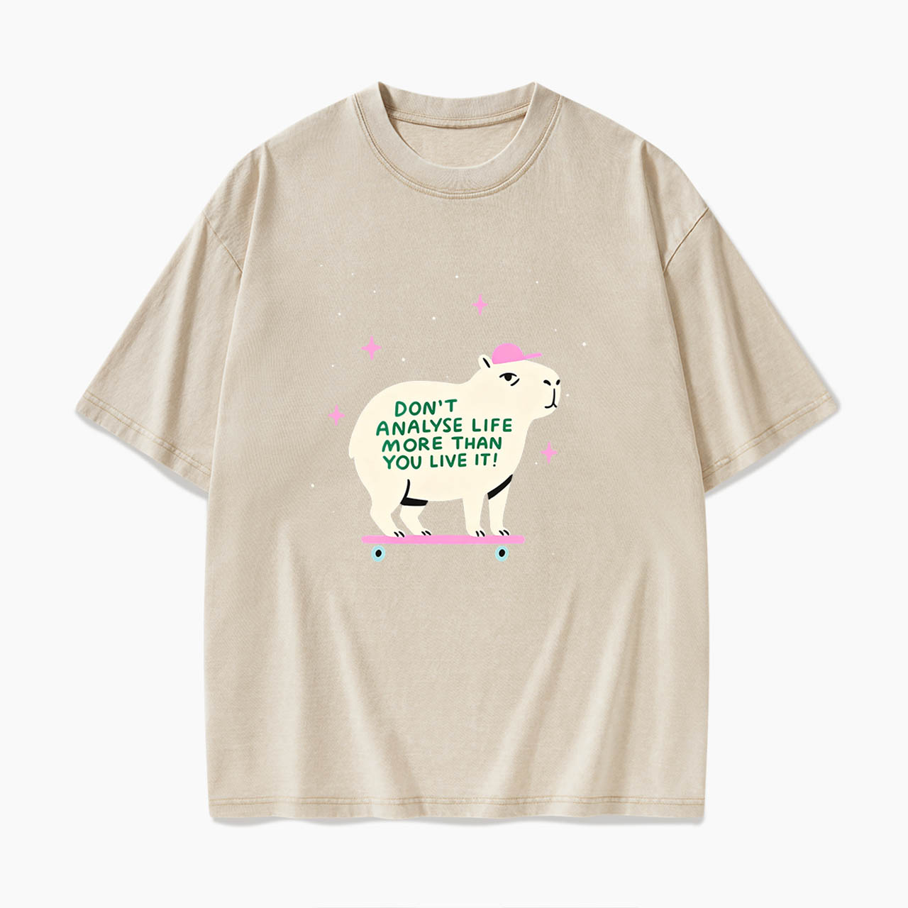 Do not Analyse Life More Than You Live It Washed Tees
