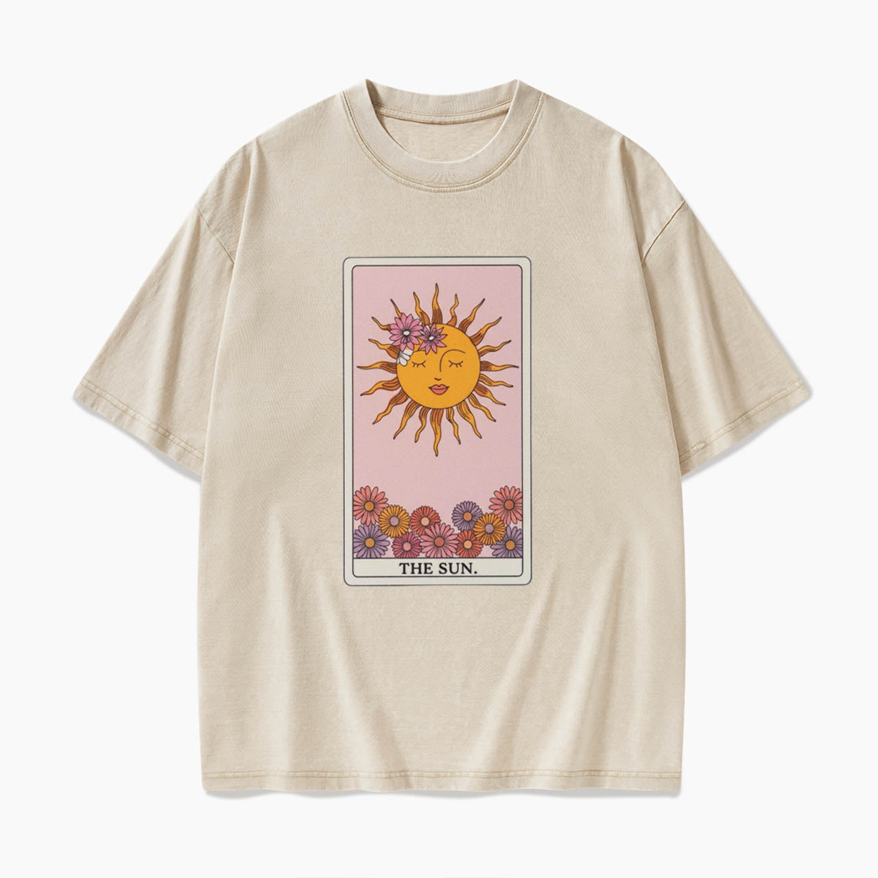 The SUN Tarot Card Washed Tees