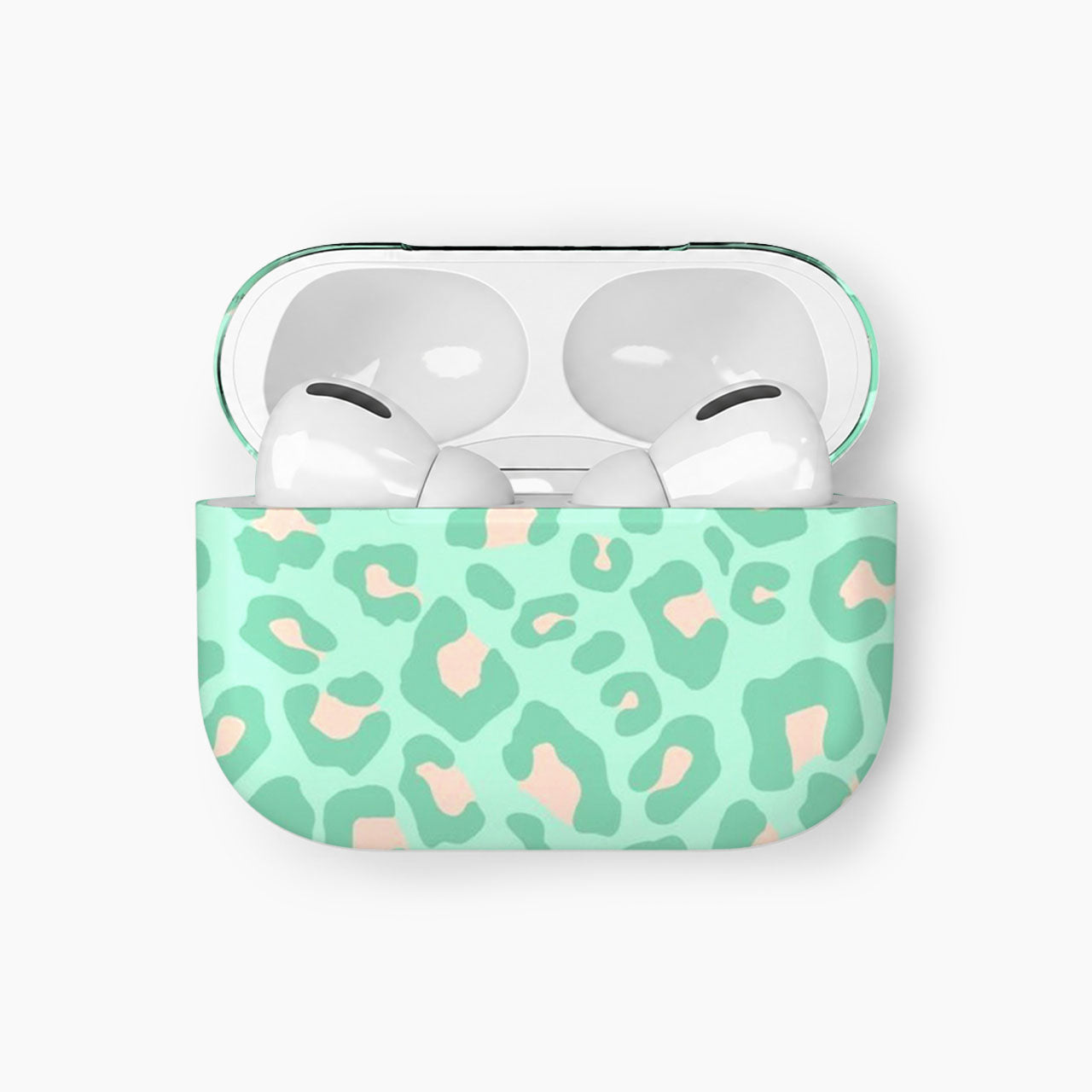 Refreshing Mint Leopard Print Earphone Case