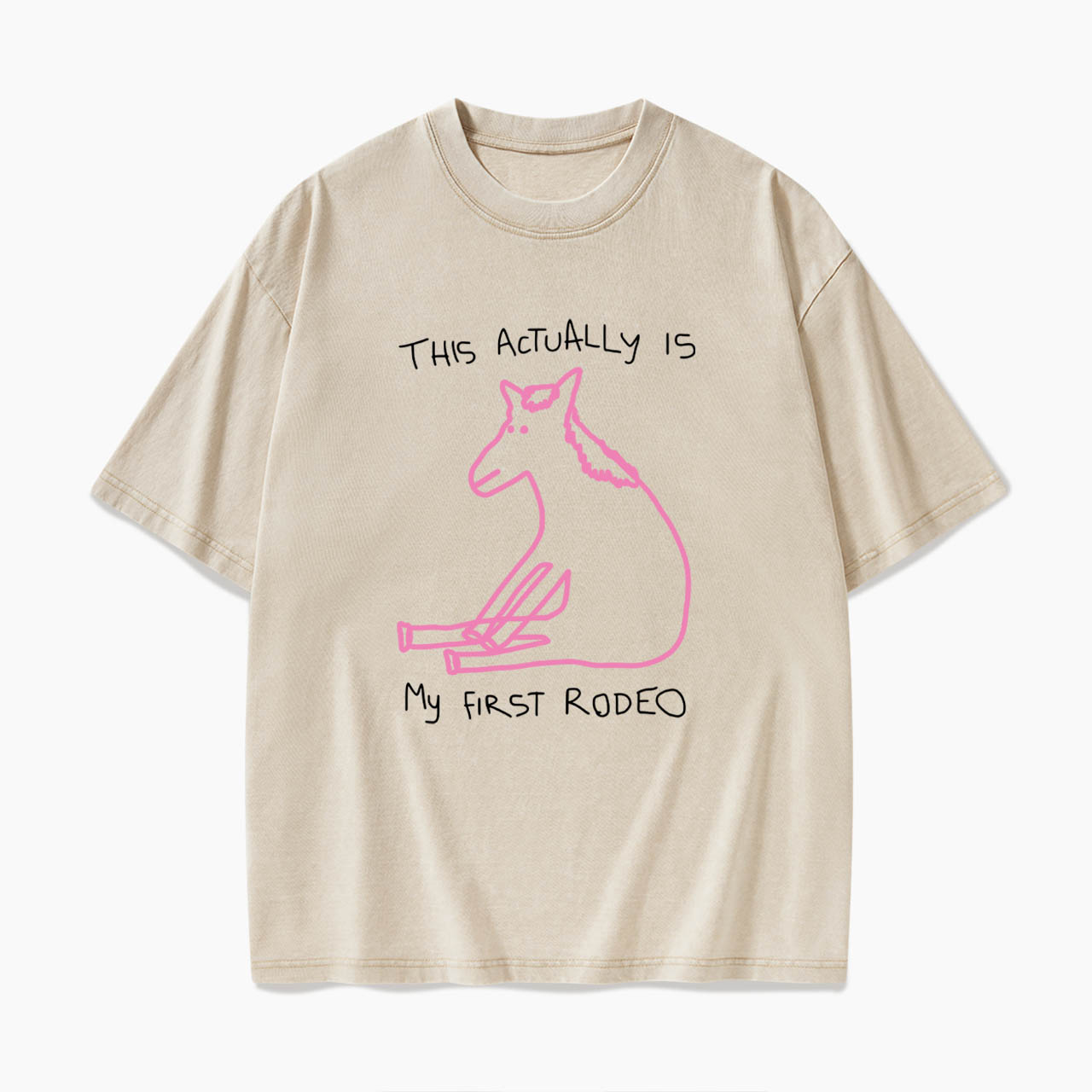 This Actually is My First Rodeo Washed Tees
