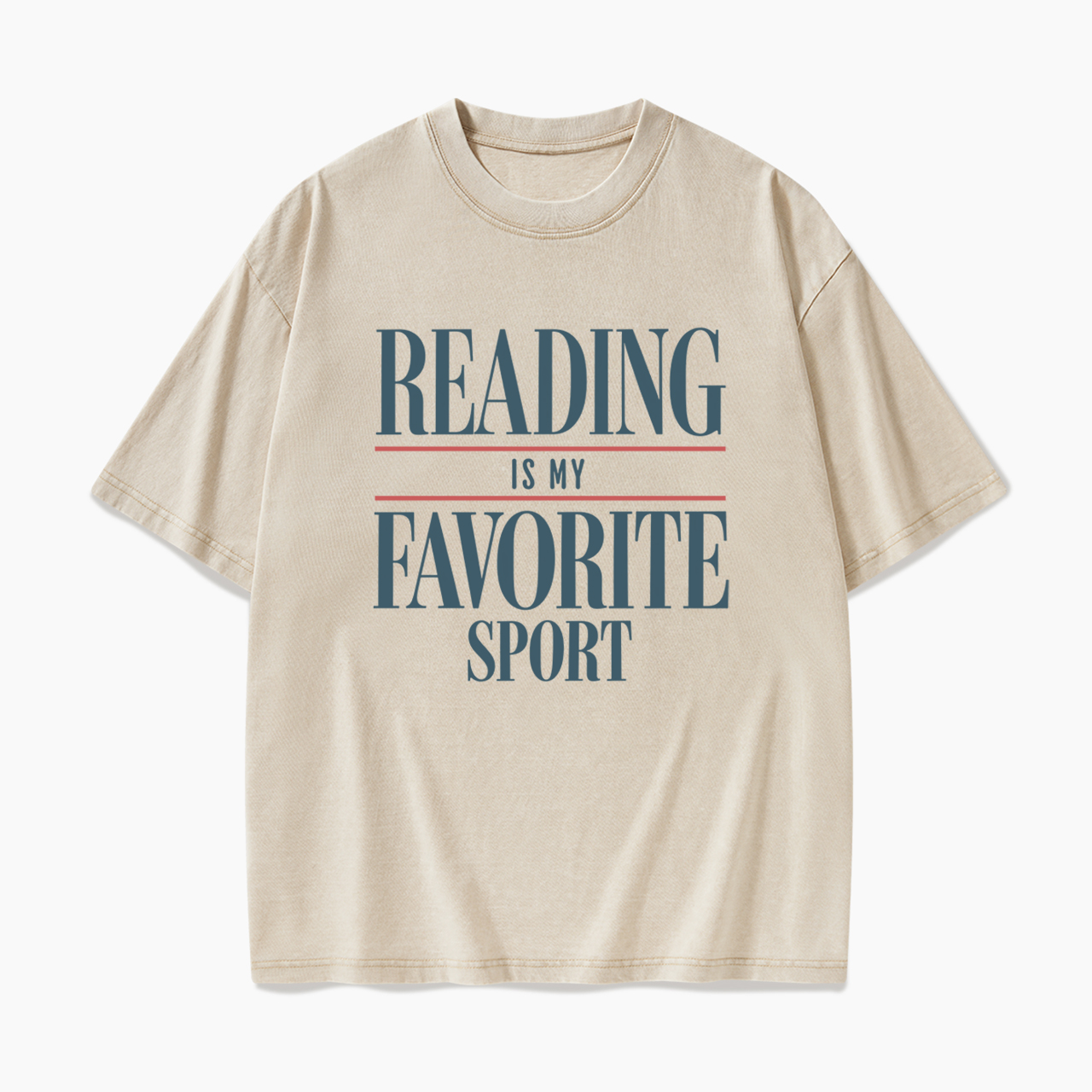 Vintage Reading Is My Favorite Sport Washed Tees