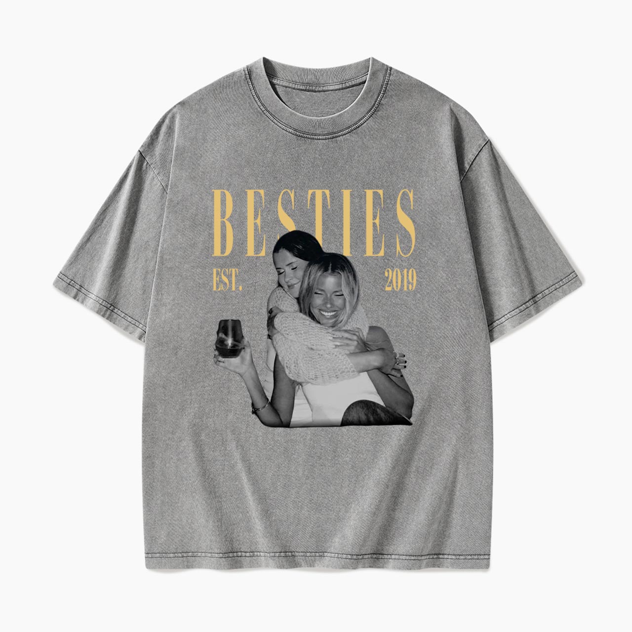 Personalized Bestie Washed Tees