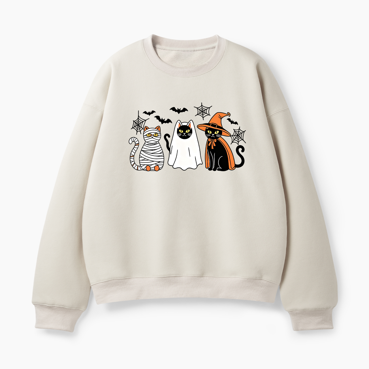 Black Cat Pumpkin Gothic Halloween Classic Sweatshirt
