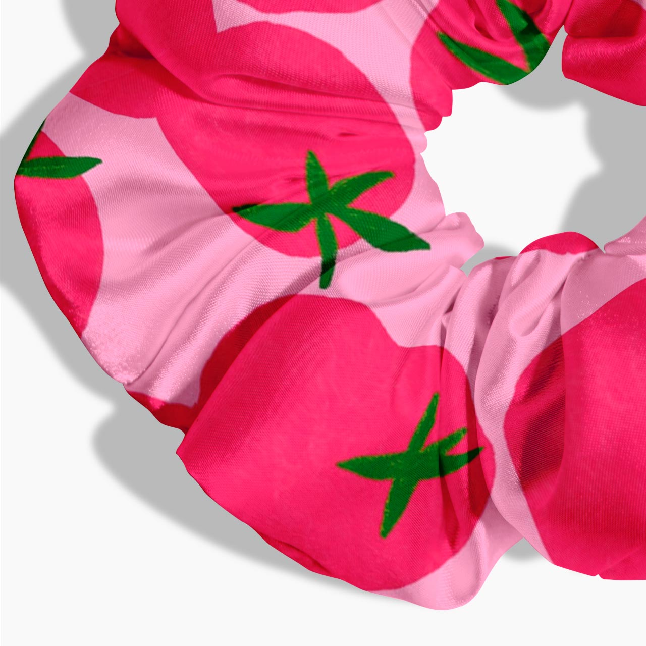 Pink Red Tomato Hair Scrunchie Jellypine