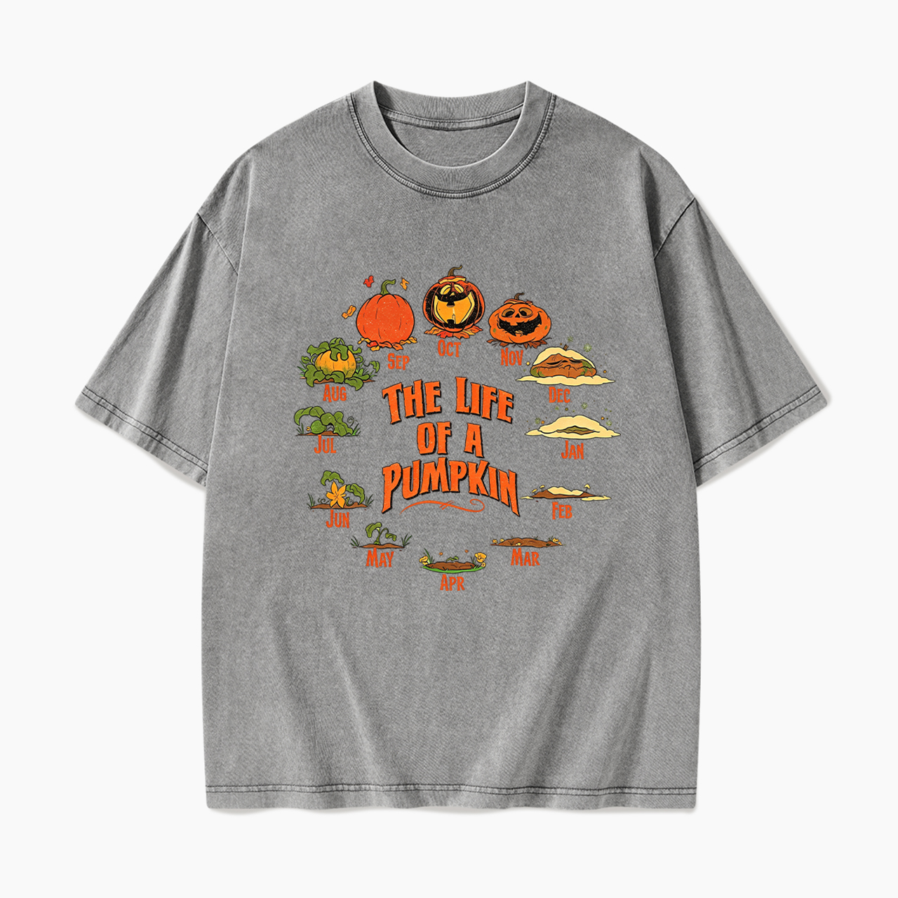 The Life of A Pumpkin Halloween Washed Tees