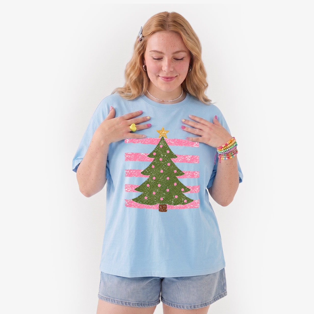 Polkadot Christmas Tree T Shirts