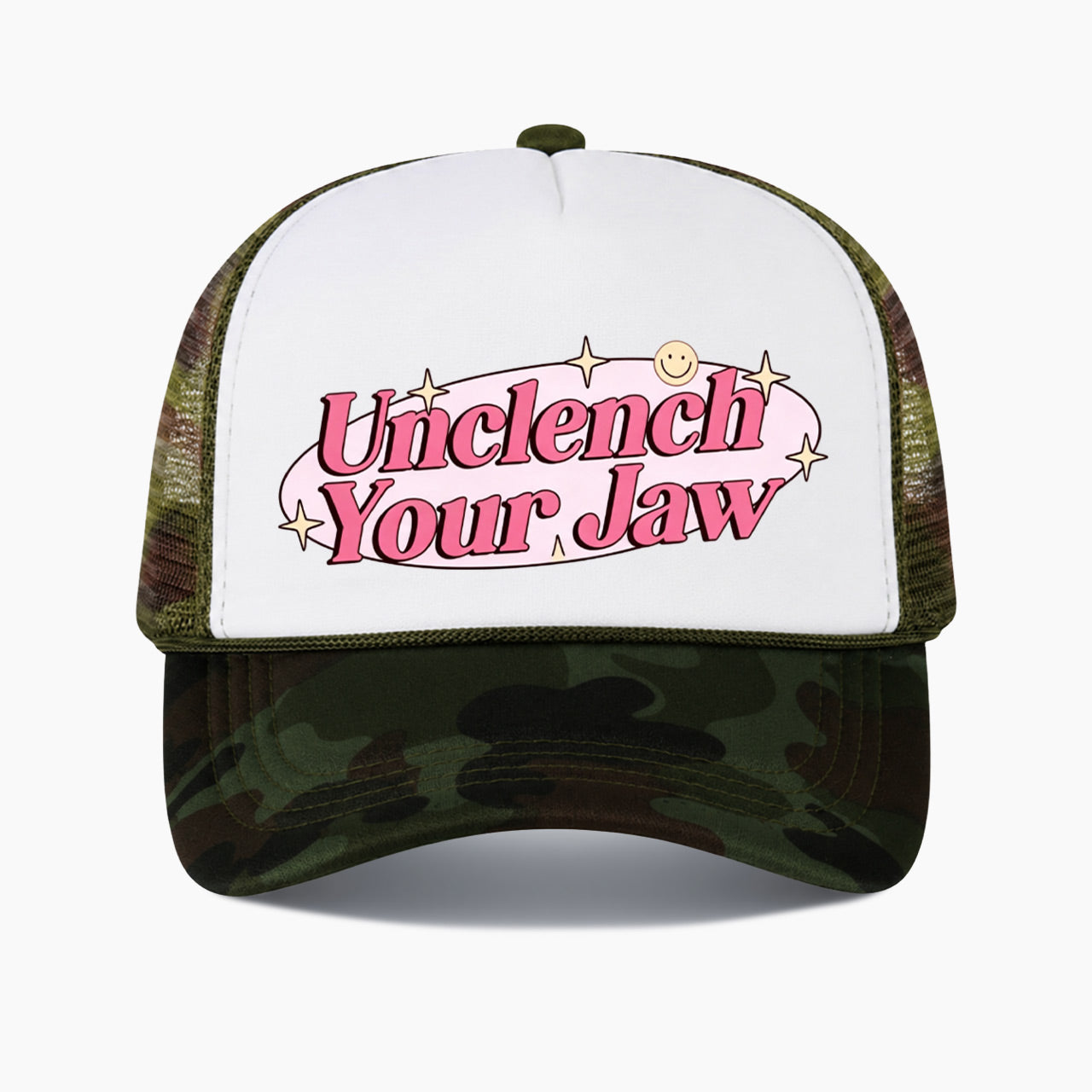 Unclench Your Jaw Colorblock Trucker Hat