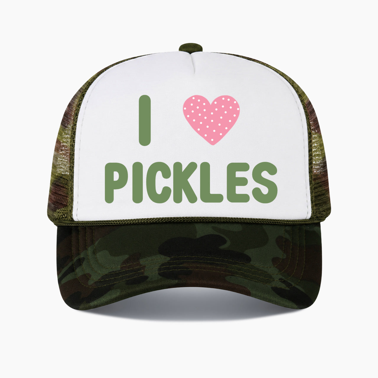 I Love Pickles Colorblock Trucker Hat
