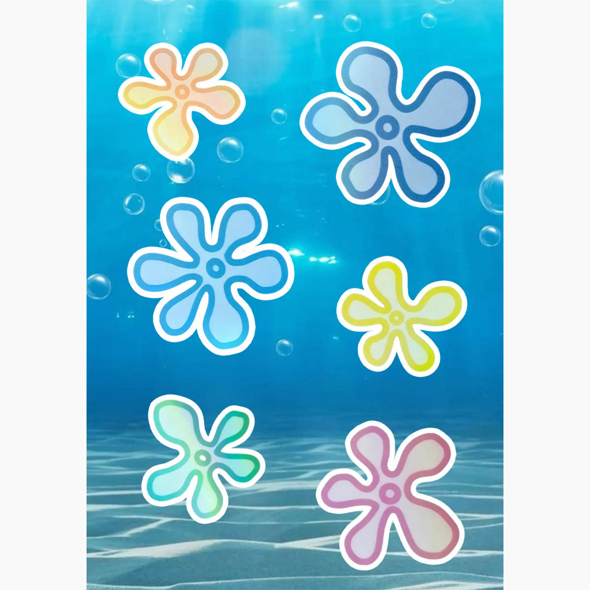 Jellypine Ocean Bloom Sticker Of 6