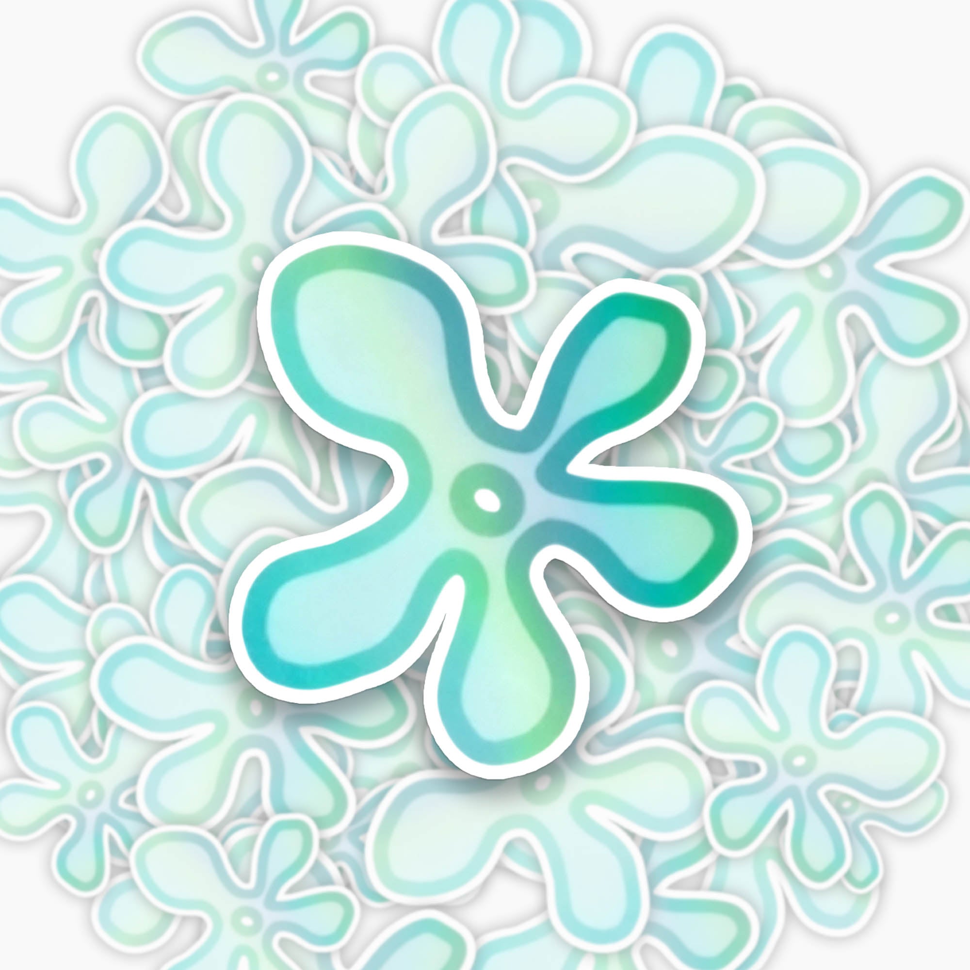Jellypine Ocean Bloom Sticker Of 6