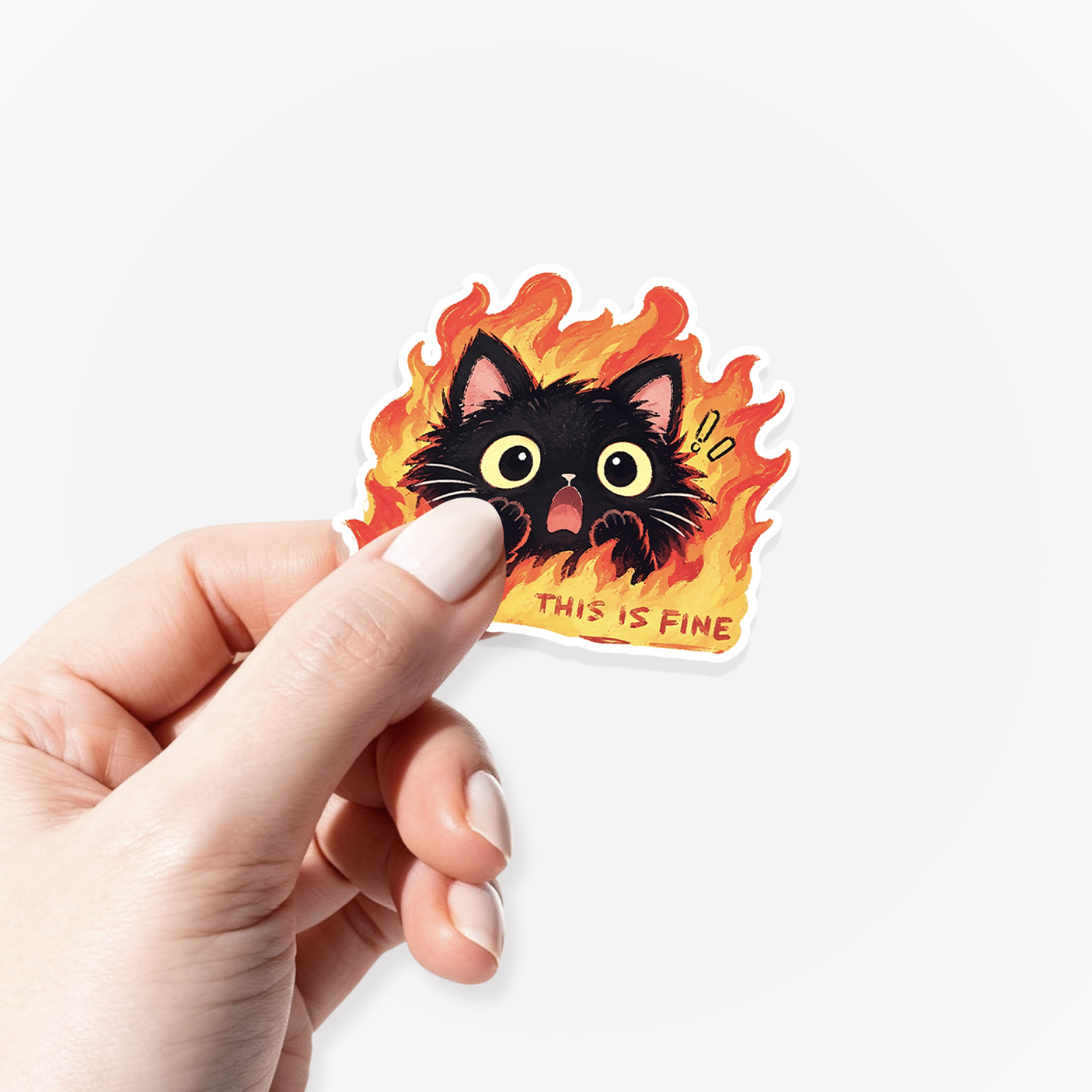 This Is Fine Sticker Jellypine