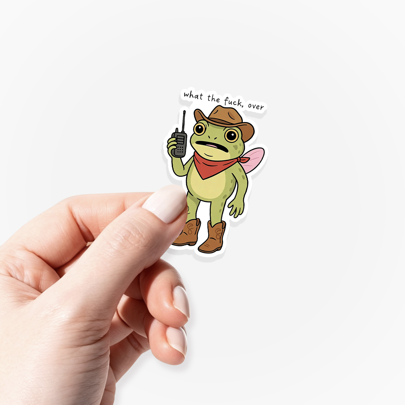 Cowgirl Frog Sticker Jellypine