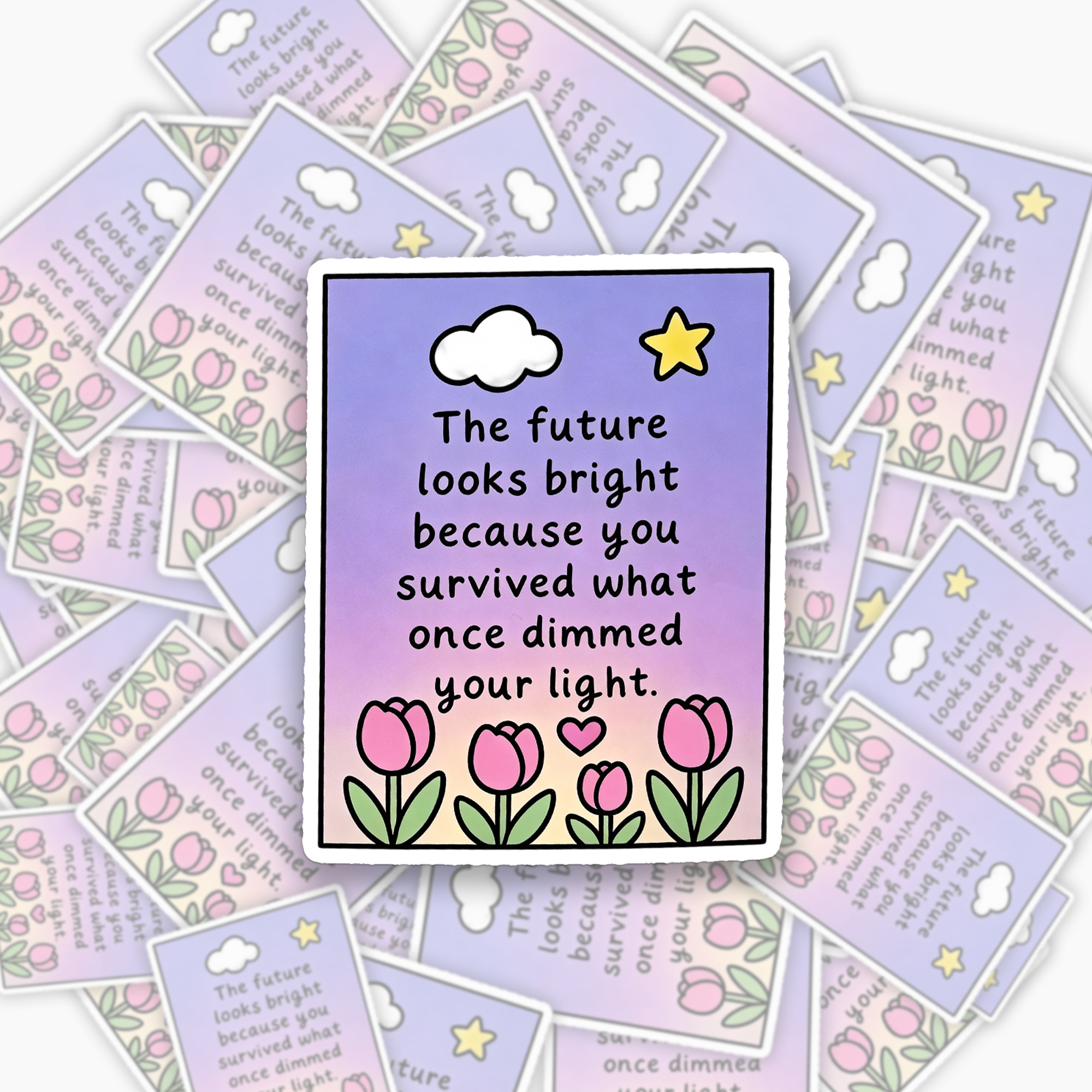 Jellypine Positive Quote Sticker Of 8