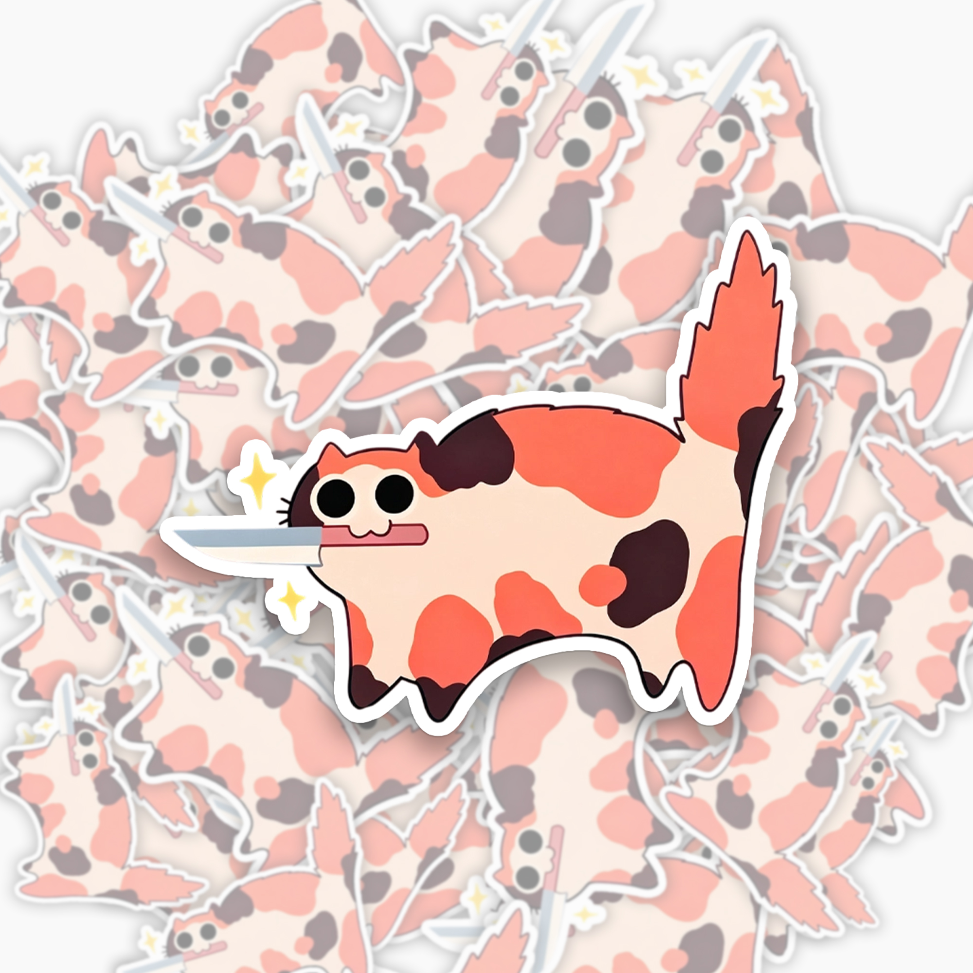 Jellypine Danger Kitty Sticker Of 12