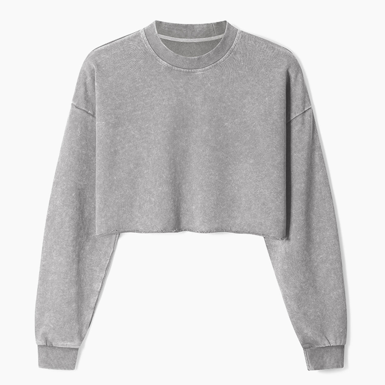 Crop Washed Sweatshirts Jellypine
