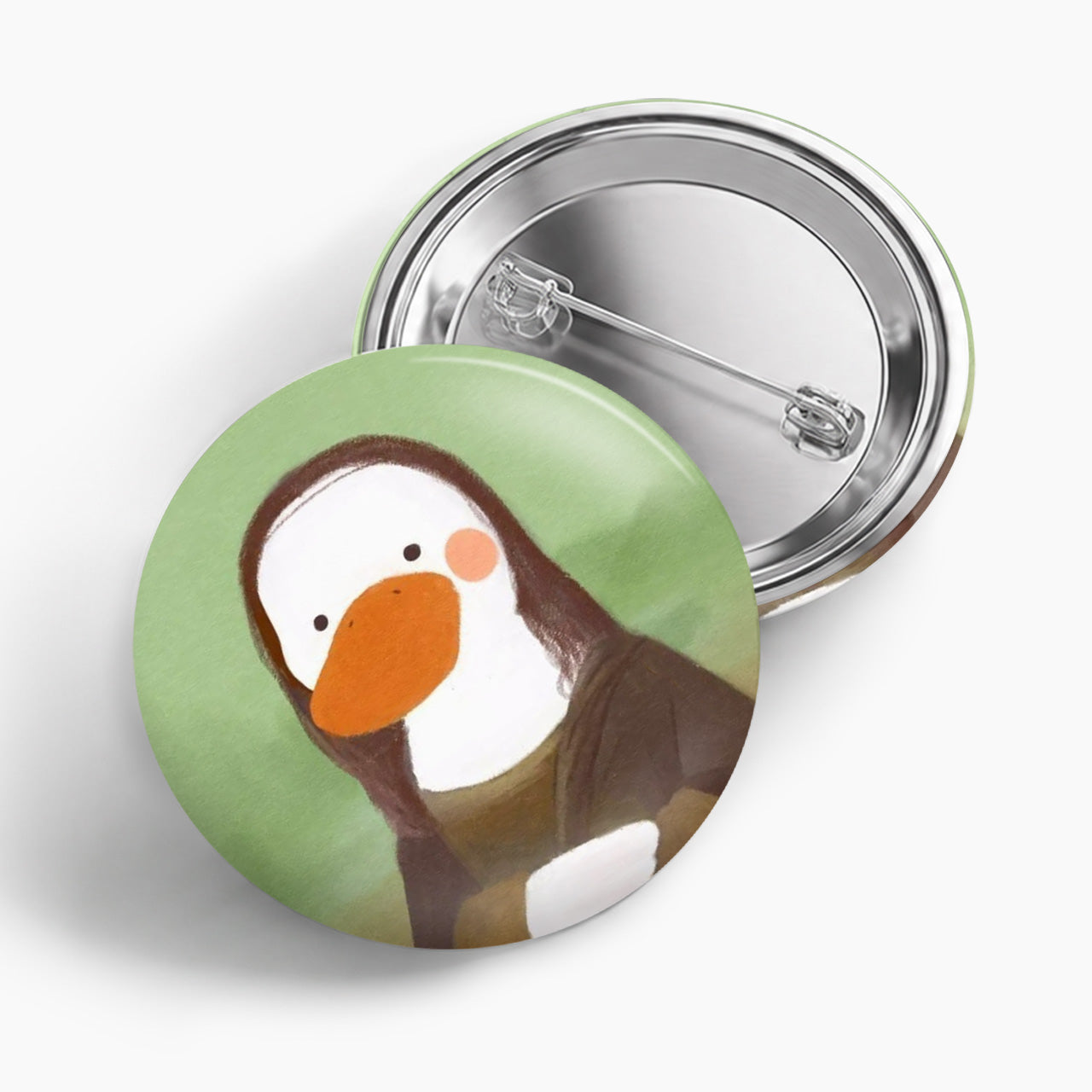 Artistic Duck Portrait Pin Badge