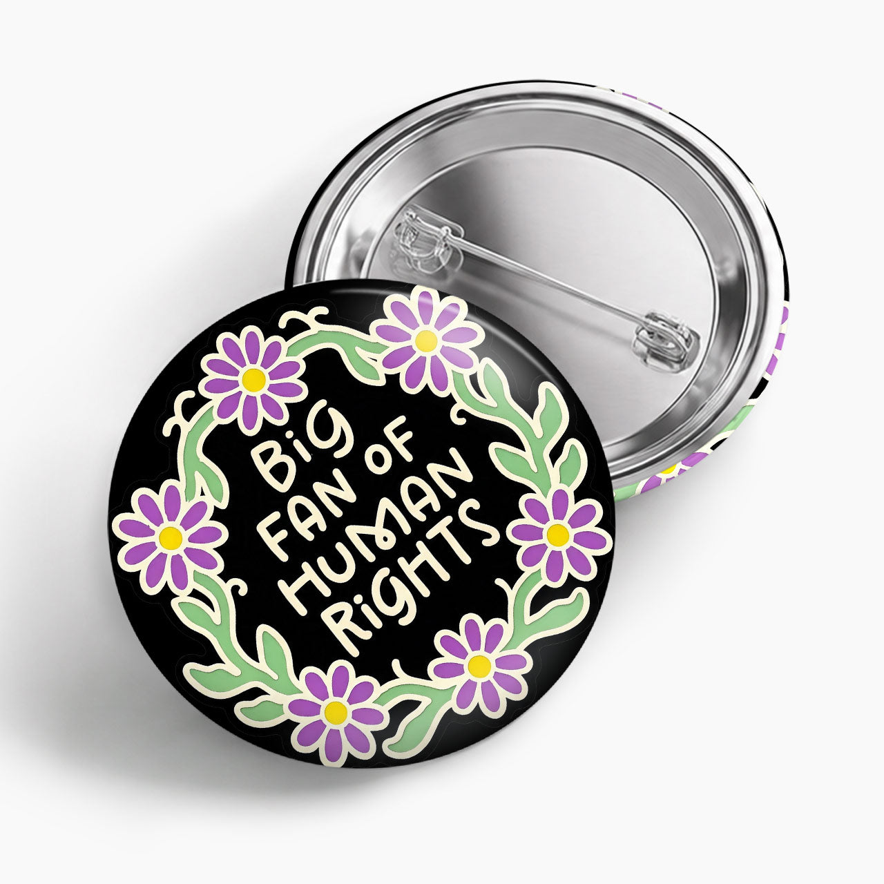Big Fan of Human Rights Pin Badge Jellypine