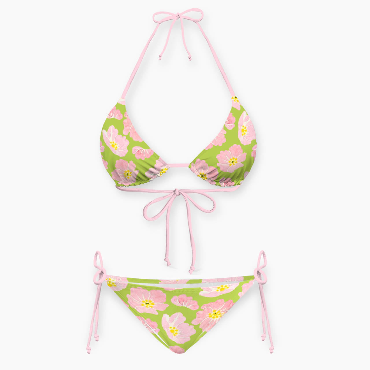 Matcha Blossom Floral Bikini Sets