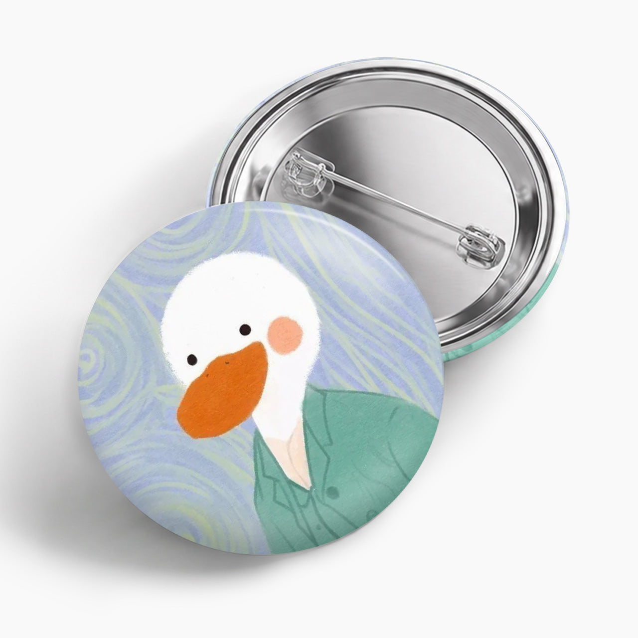 Gentle Duck Artist Portrait Pin Badge