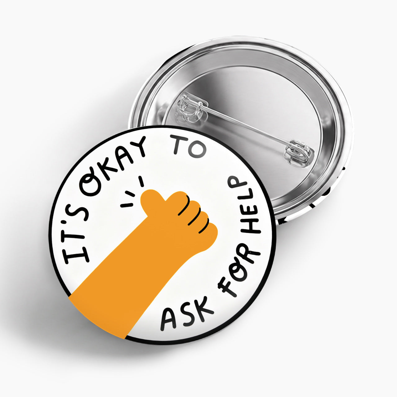 Thumbs Up It is Okay to Ask for Help Pin Badge