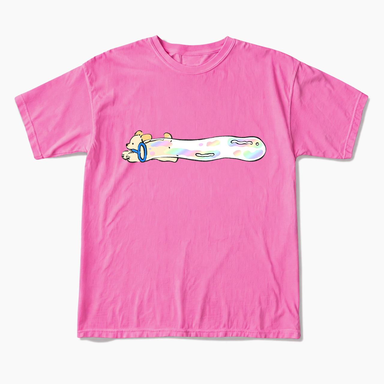 Pastel Bubble Dog T Shirts