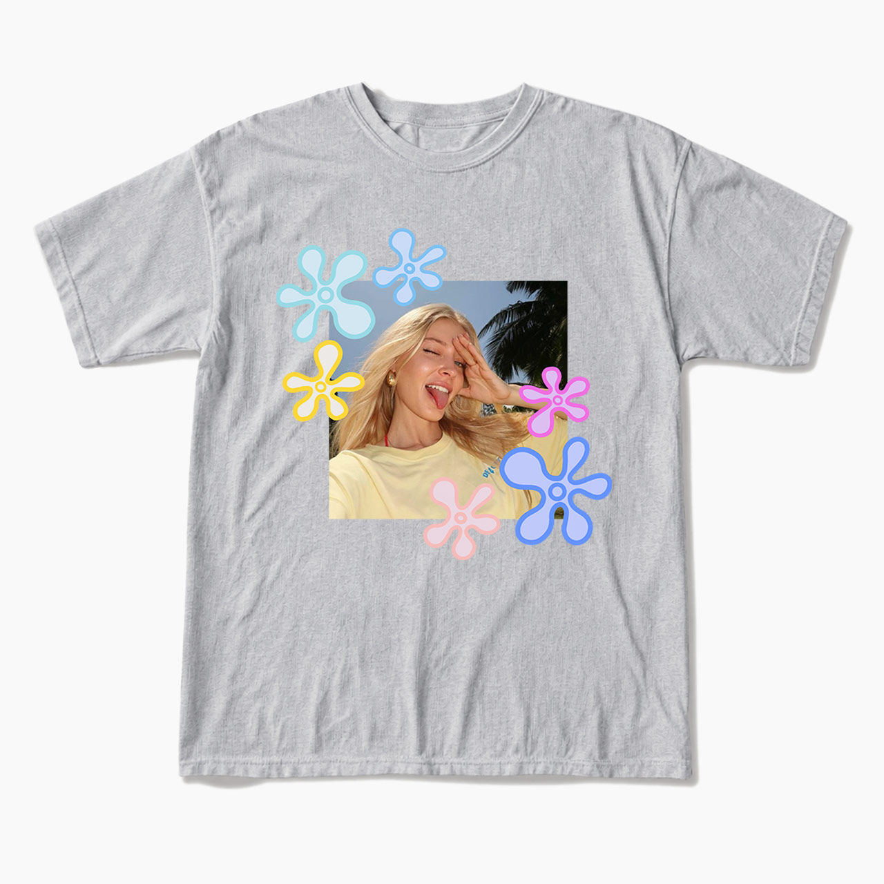 Personalized Flower Photo T Shirts