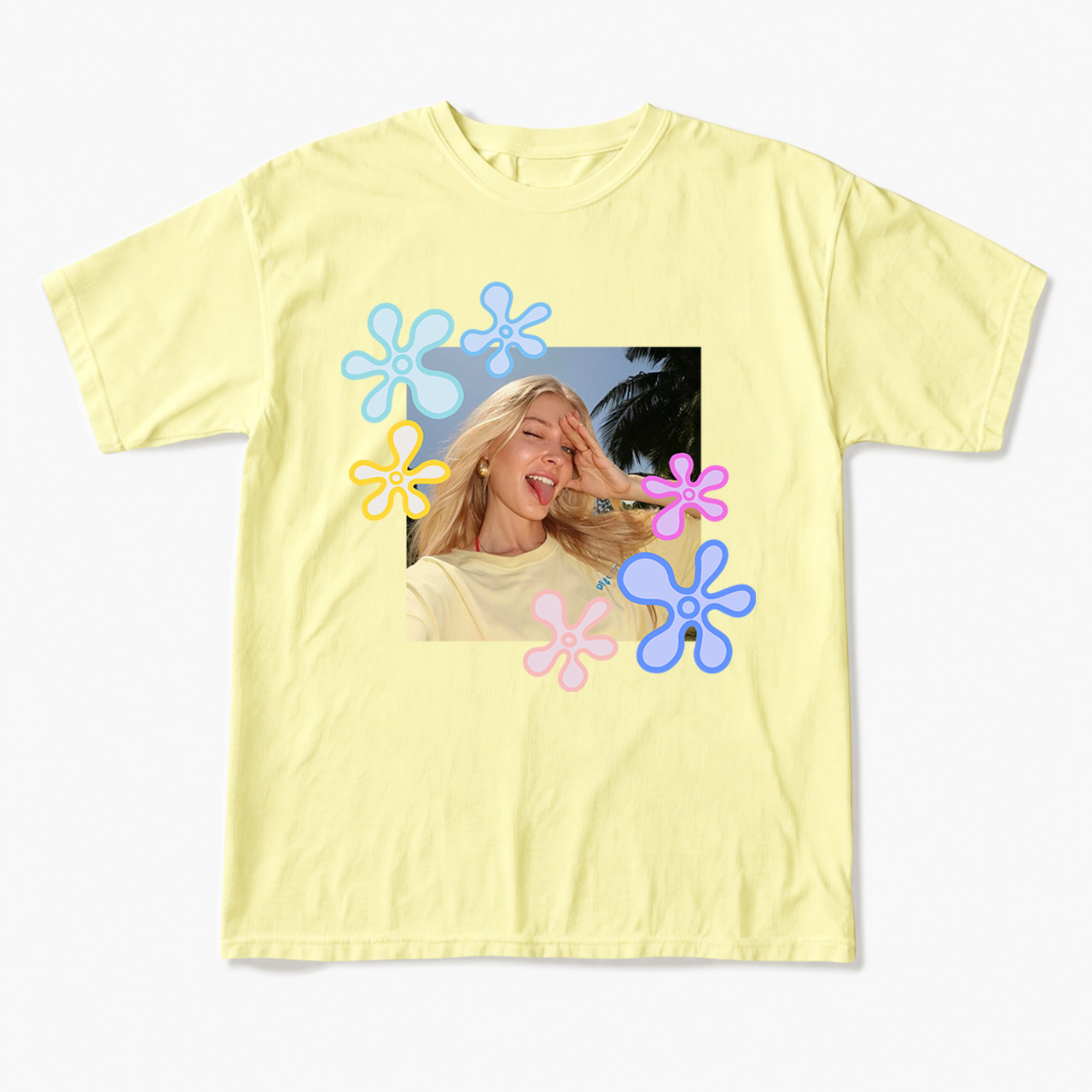 Personalized Flower Photo T Shirts