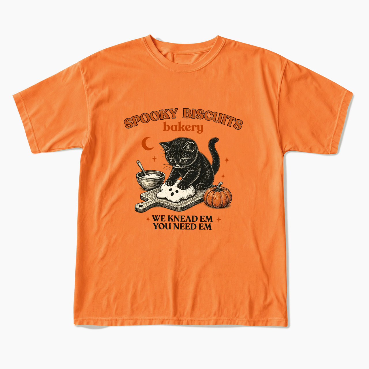 Spooky Biscuits Bakery Black Cat Halloween T Shirts