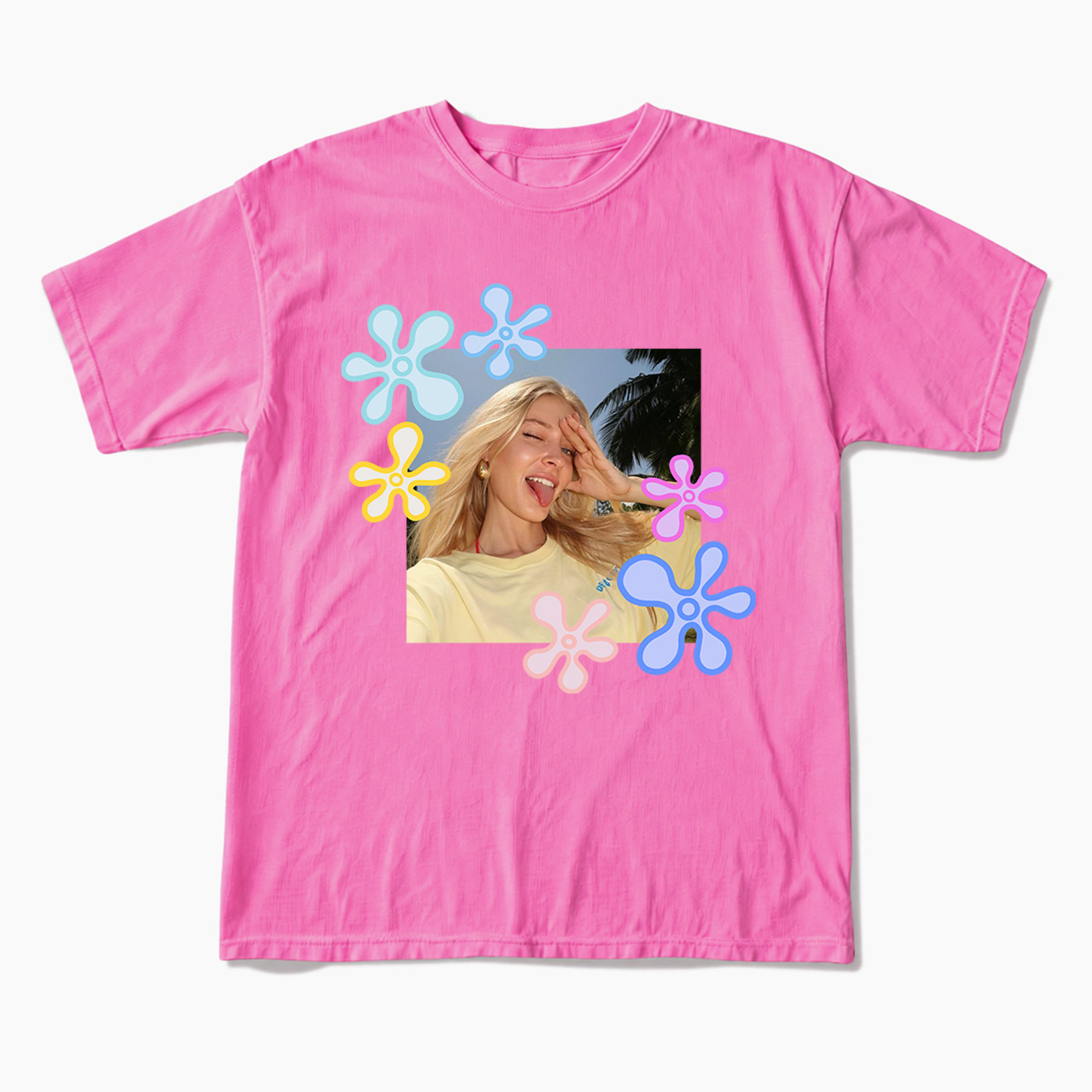 Personalized Flower Photo T Shirts