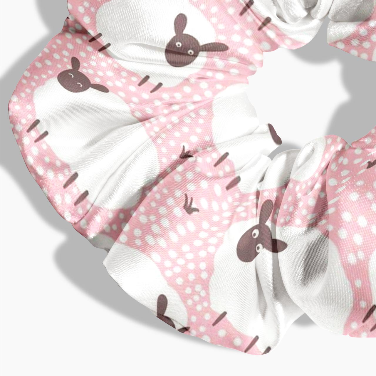 Pink Fluffy Sheep Hair Scrunchie Jellypine
