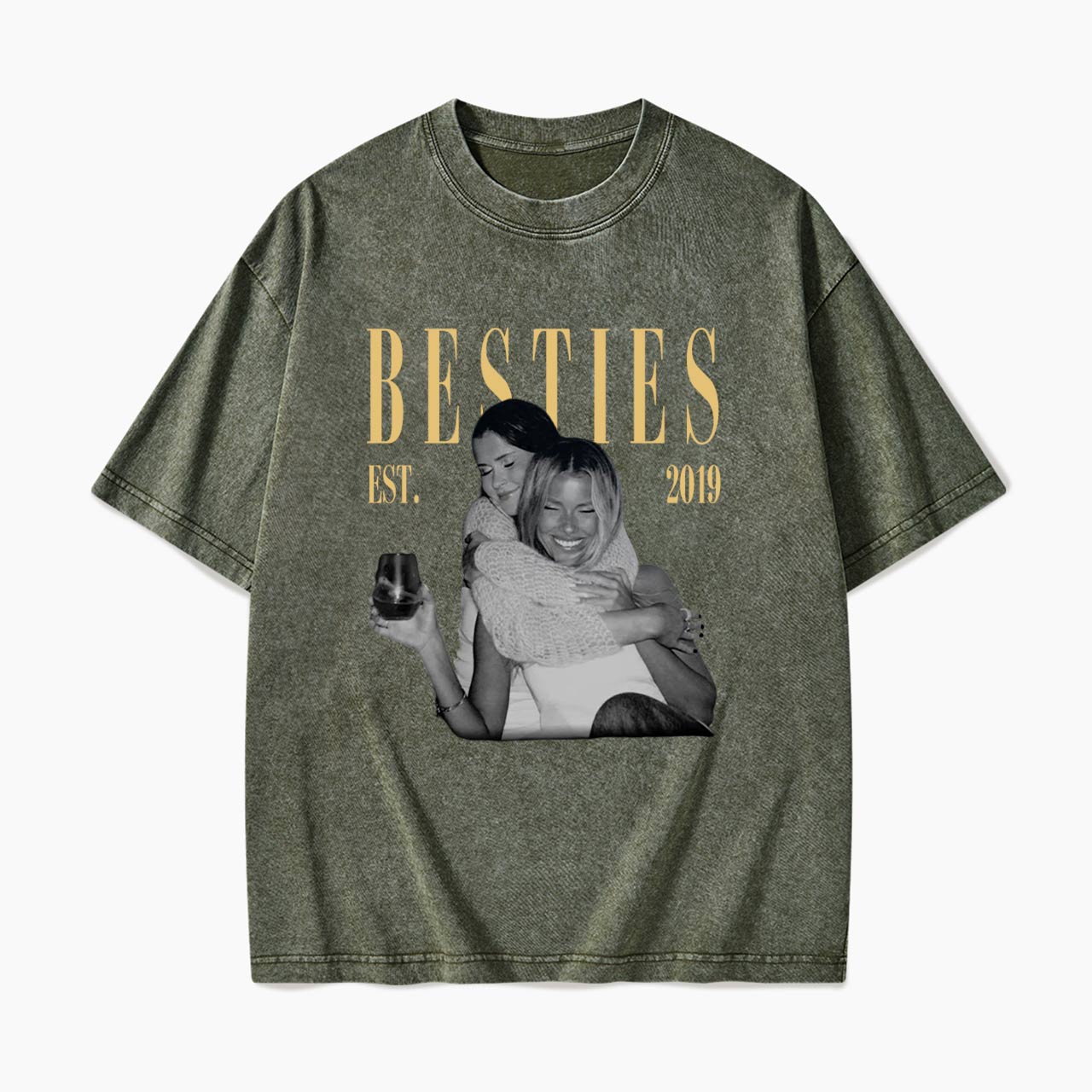 Personalized Bestie Washed Tees