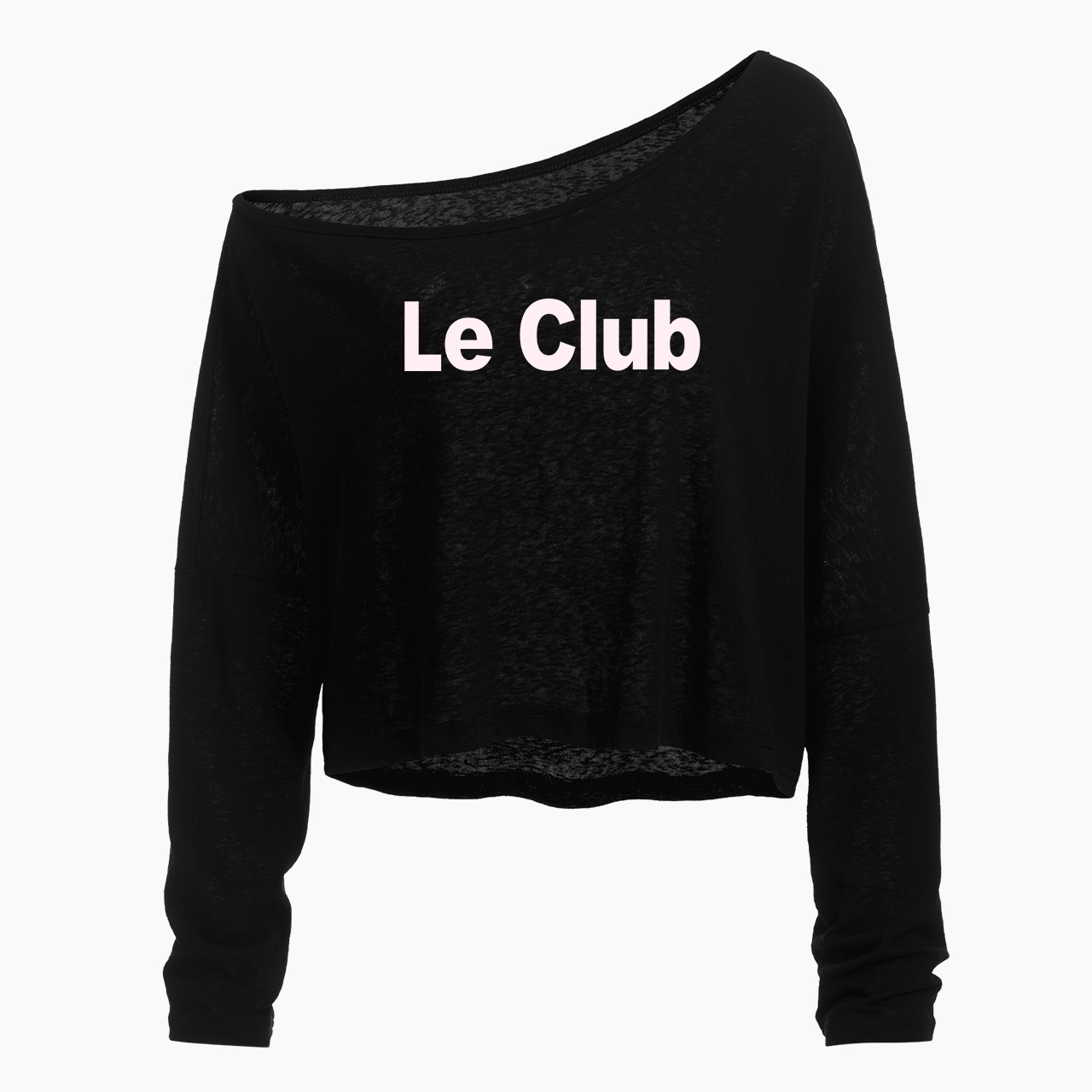 Le Club Off Shoulder Long Sleeve Crop Top