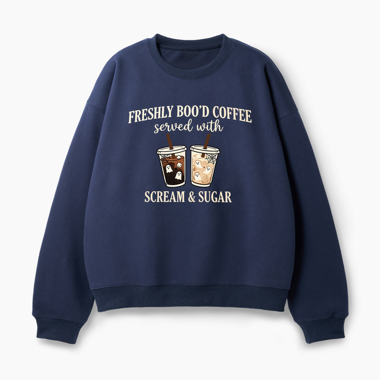 Freshly Boo'd Coffee Scream And Sugar Halloween Classic Sweatshirt
