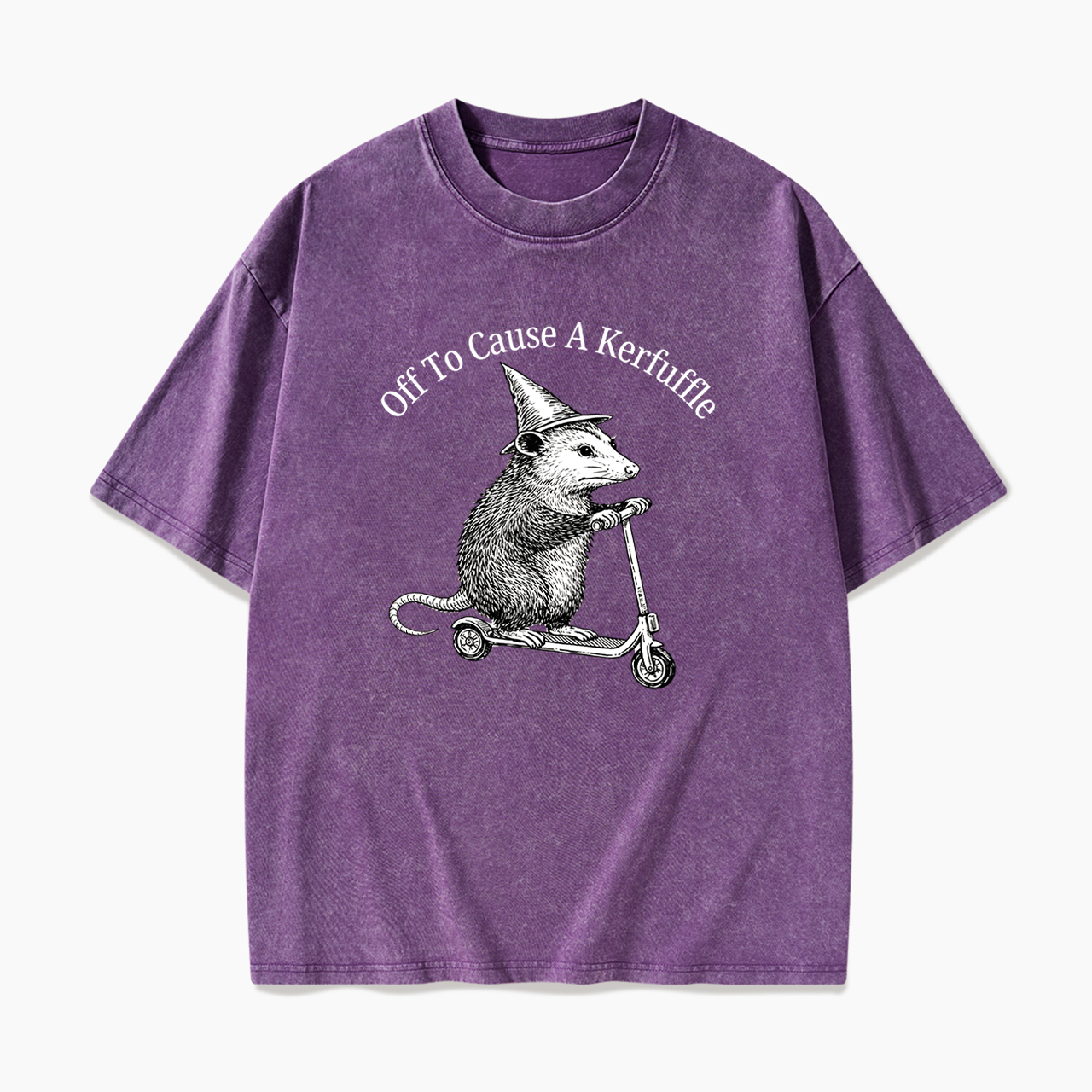 Off To Cause A Kerfuffle Opossum Washed Tees