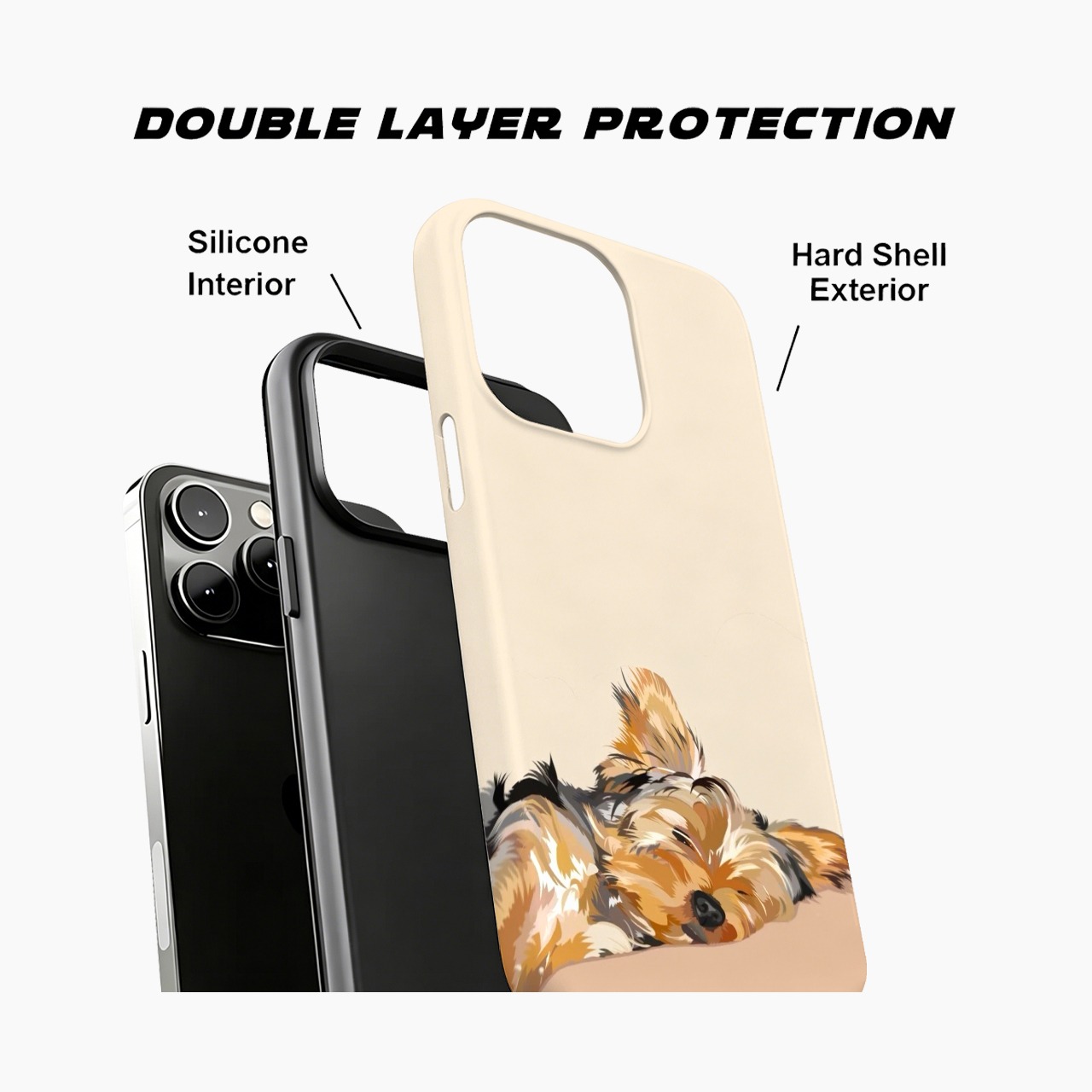 Sleepy Yorkie Phone Case