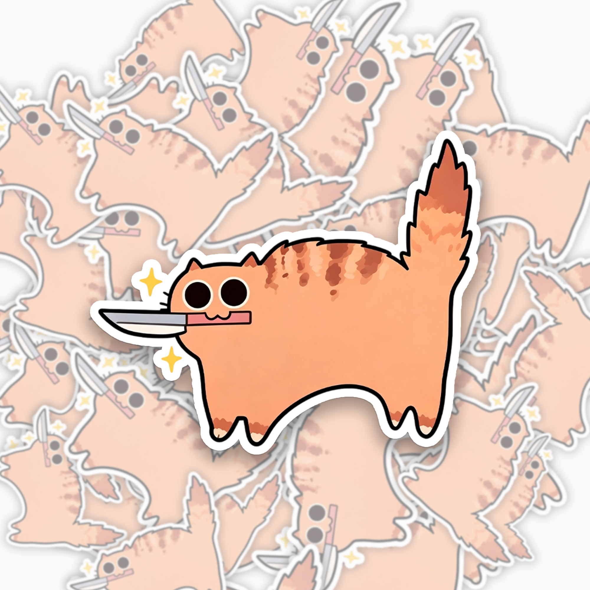 Jellypine Danger Kitty Sticker Of 12