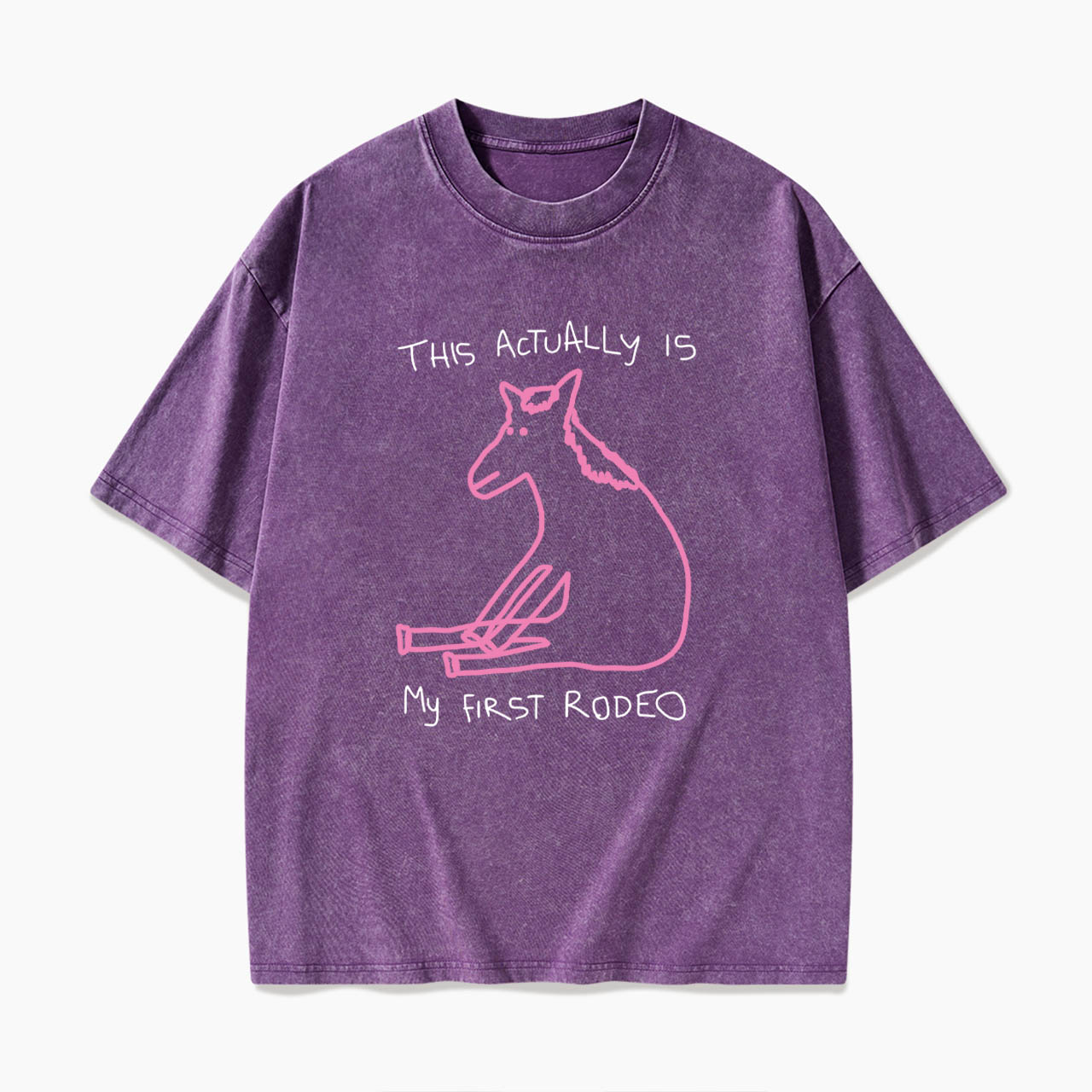 This Actually is My First Rodeo Washed Tees