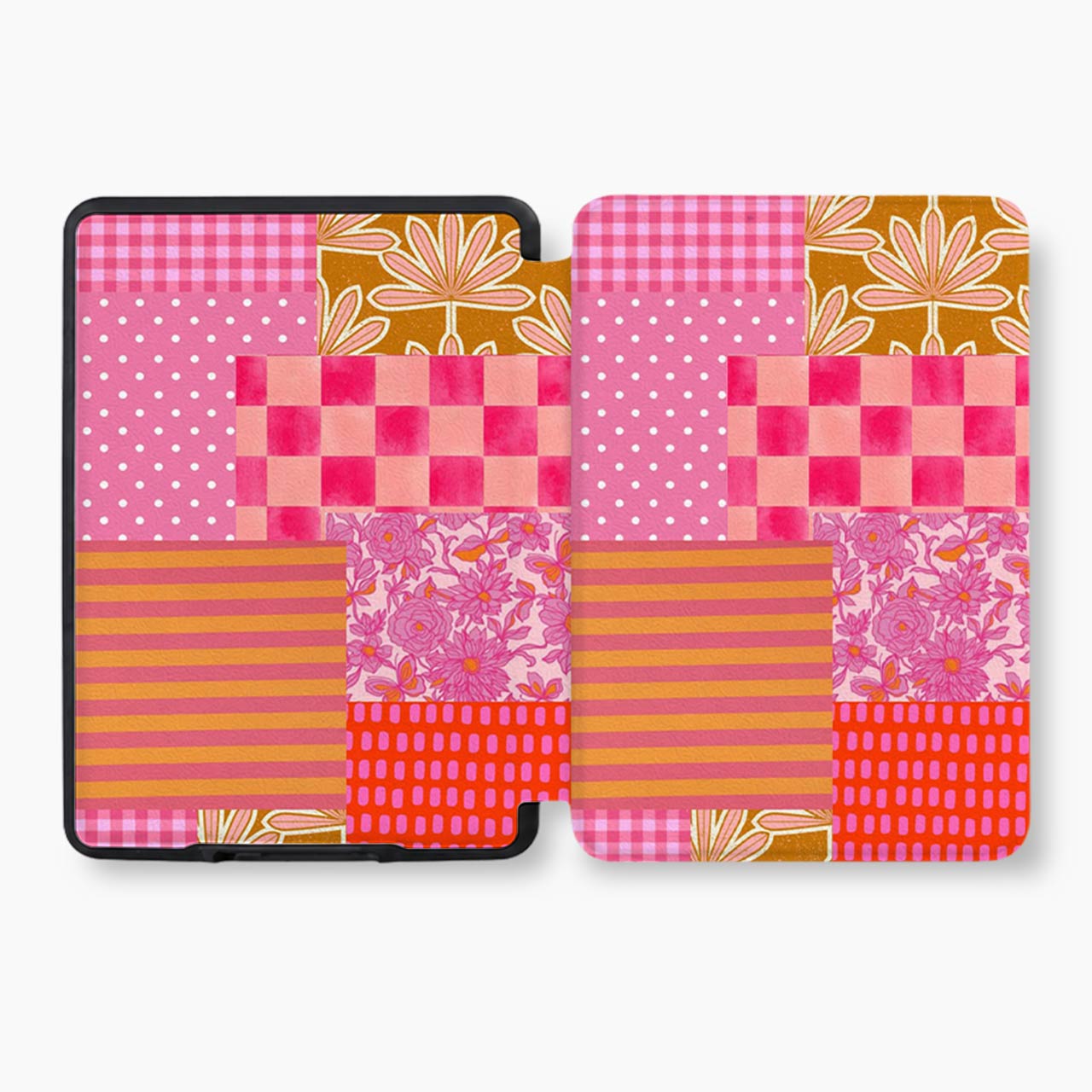 Pink Citrus Garden Blue Gingham Citrus Day Kindle Case
