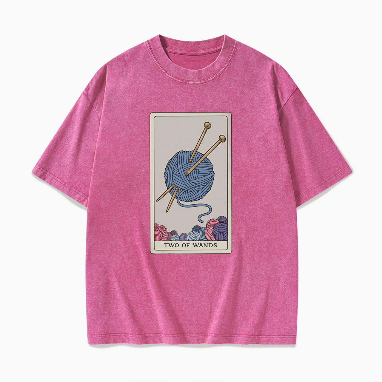 Two of Wands Tarot Card Washed Tees