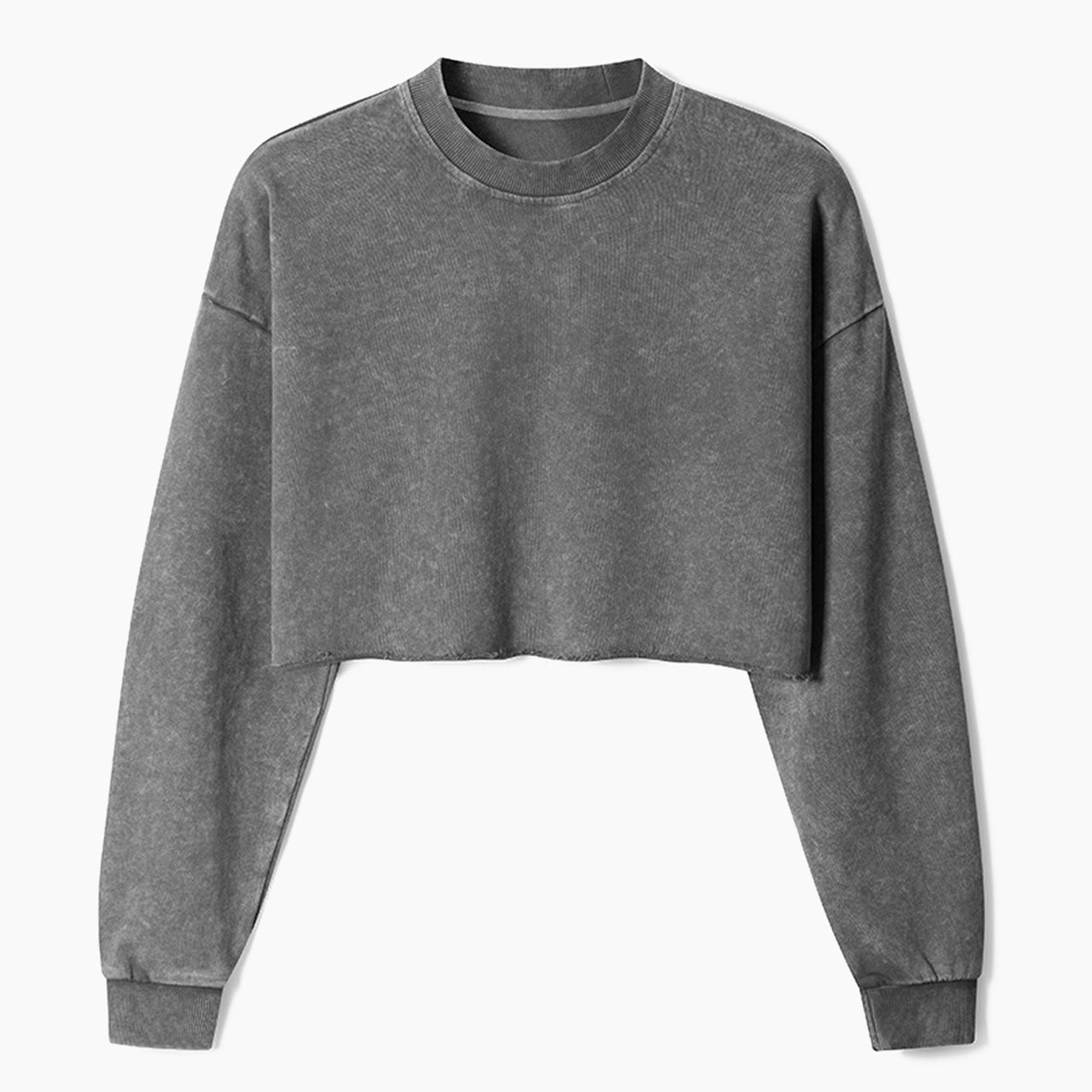 Crop Washed Sweatshirts Jellypine