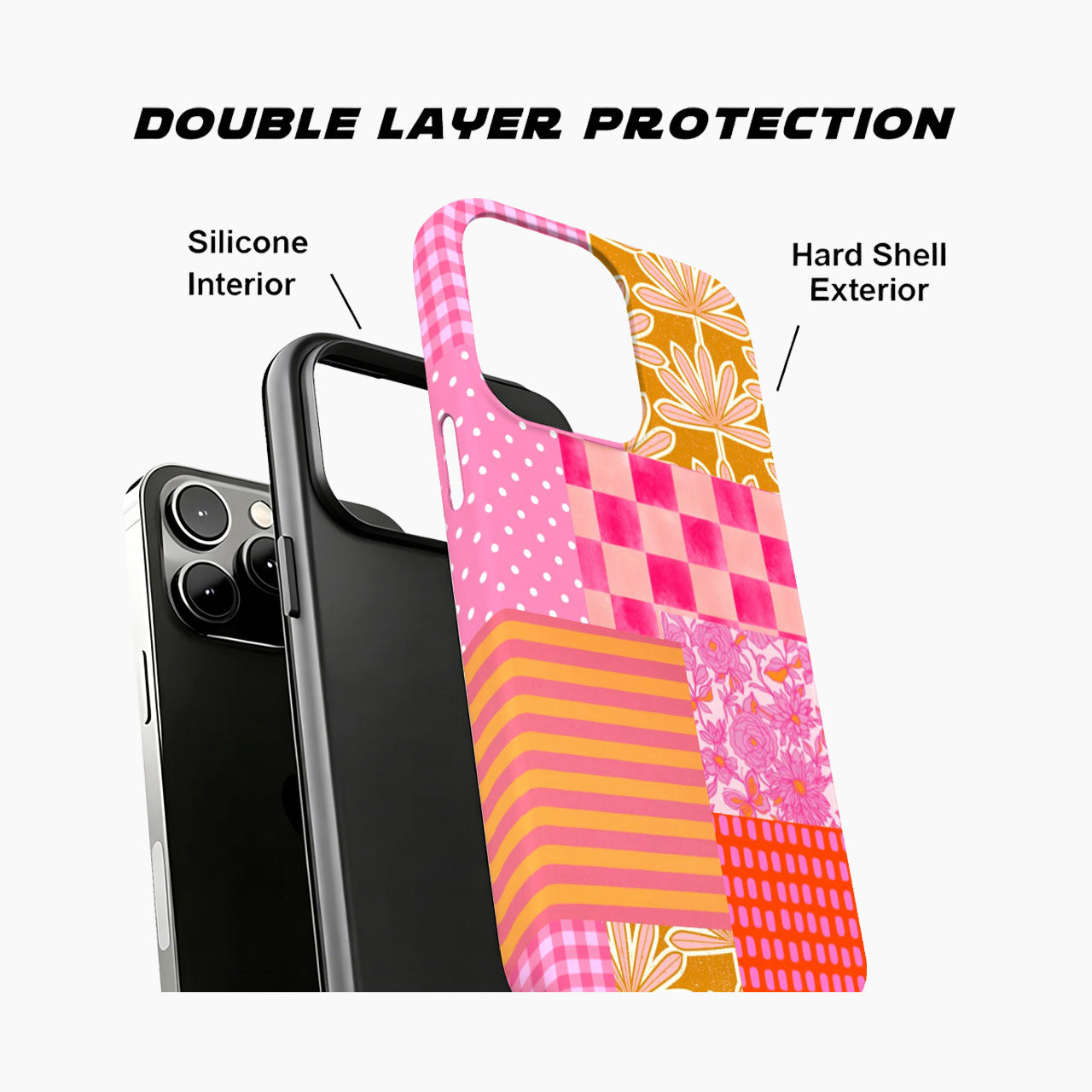 Pink Citrus Garden Blue Gingham Citrus Day Phone Case