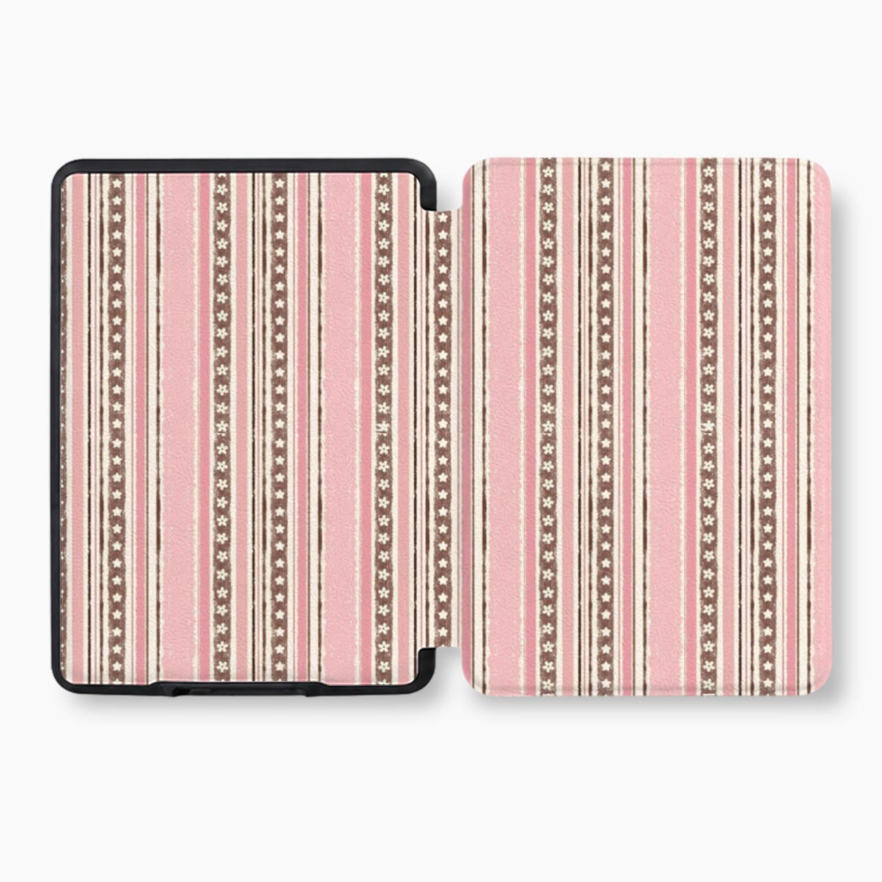 Soft Pink Mocha Lines Kindle Case